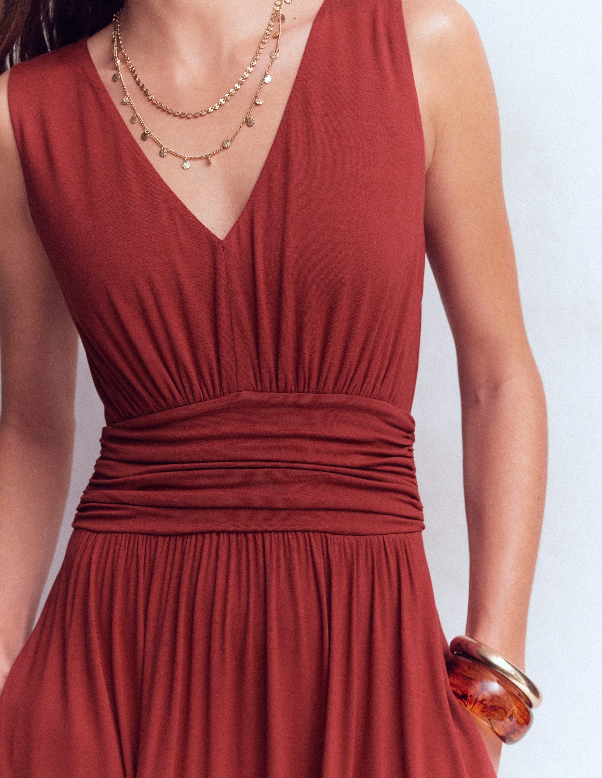 Elodie Jersey Maxi Dress-Rich Chestnut-3