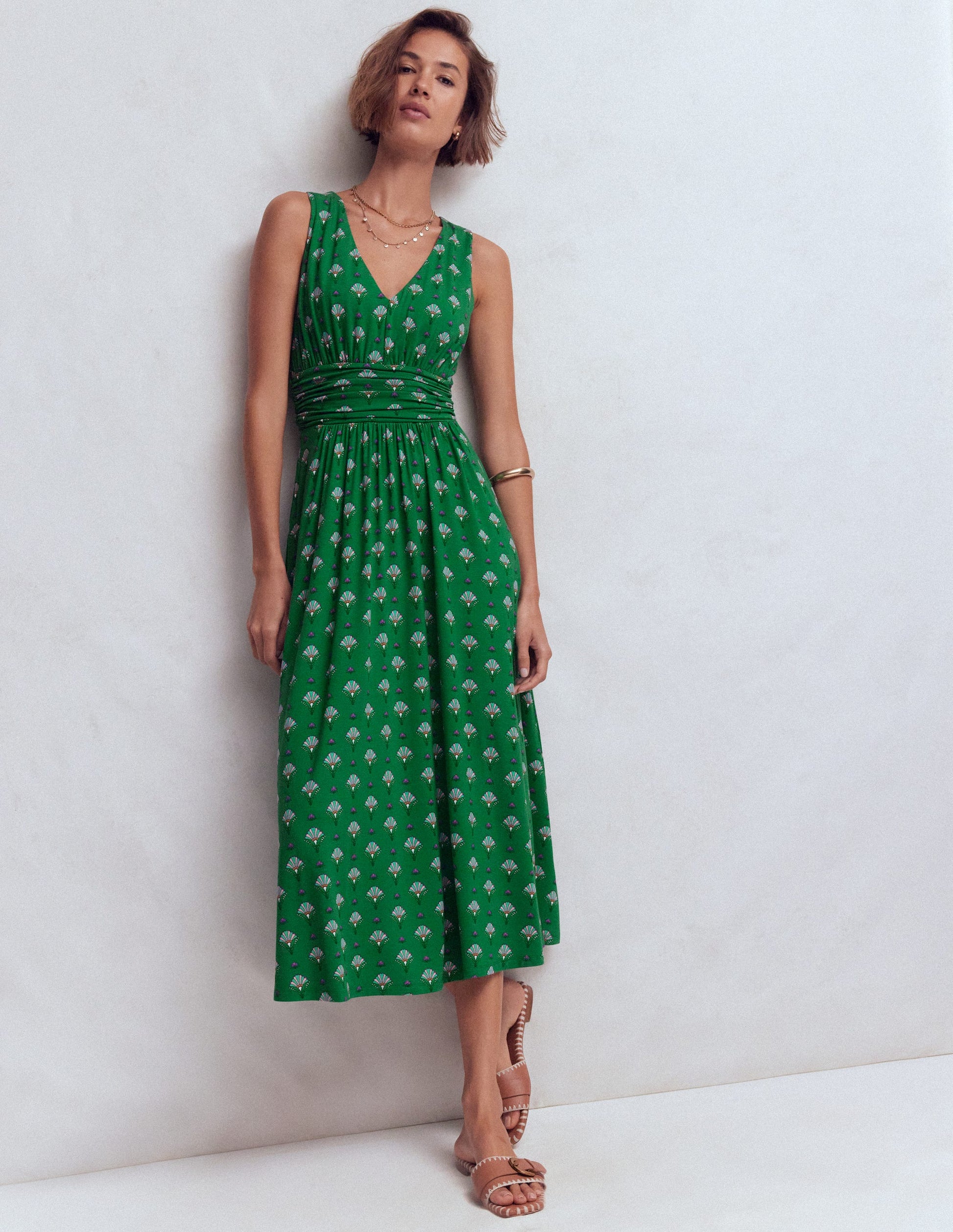 Elodie Jersey Maxi Dress-Green, Ornamental Floweret | Boden UK Elodie Jersey Maxi Dress-Green, Ornamental Floweret | Boden UK