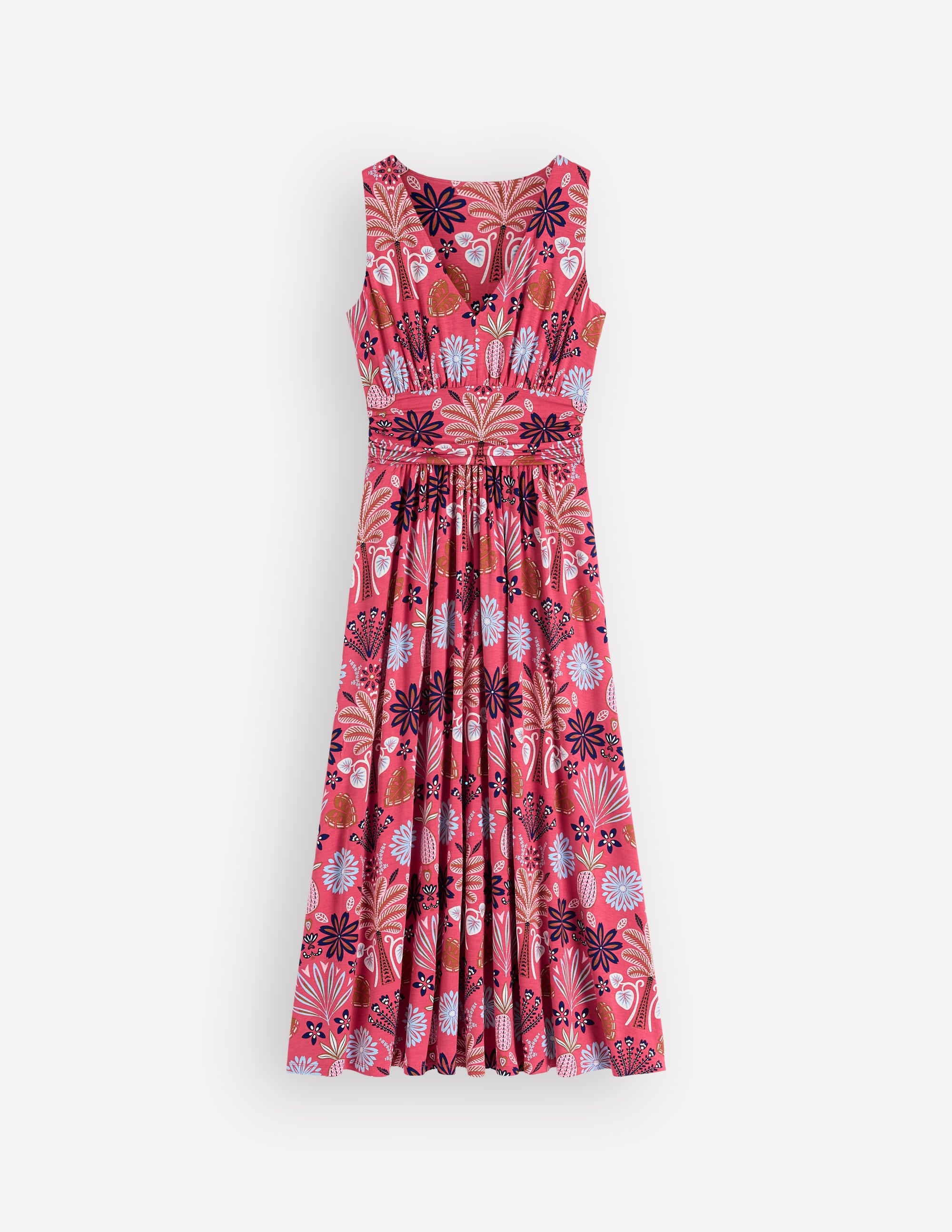 Elodie Jersey Maxi Dress-Cherry Blush, Tropical Forest - Image 6