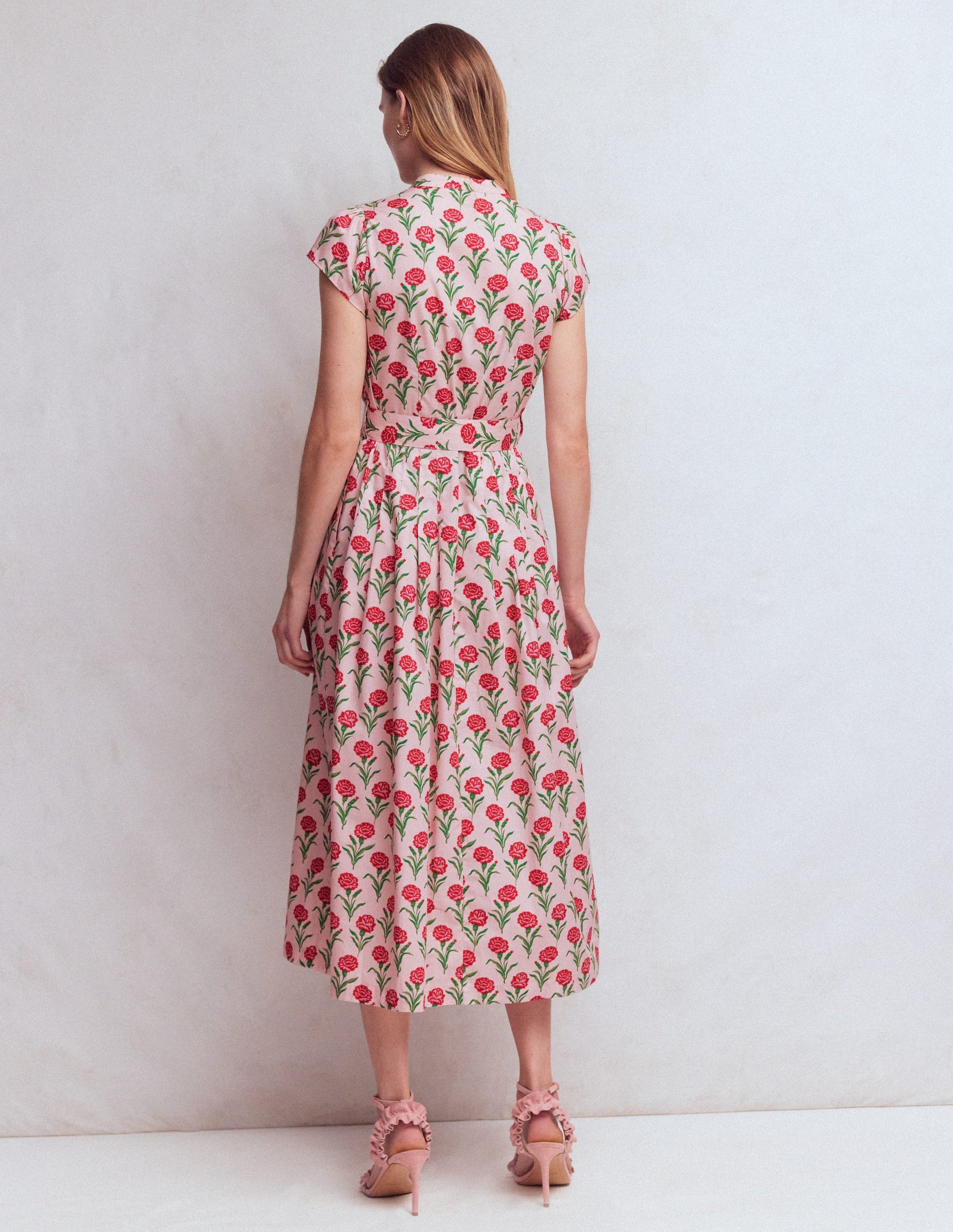 Arabella Cotton Maxi Dress-Pink Carnation Stem-4