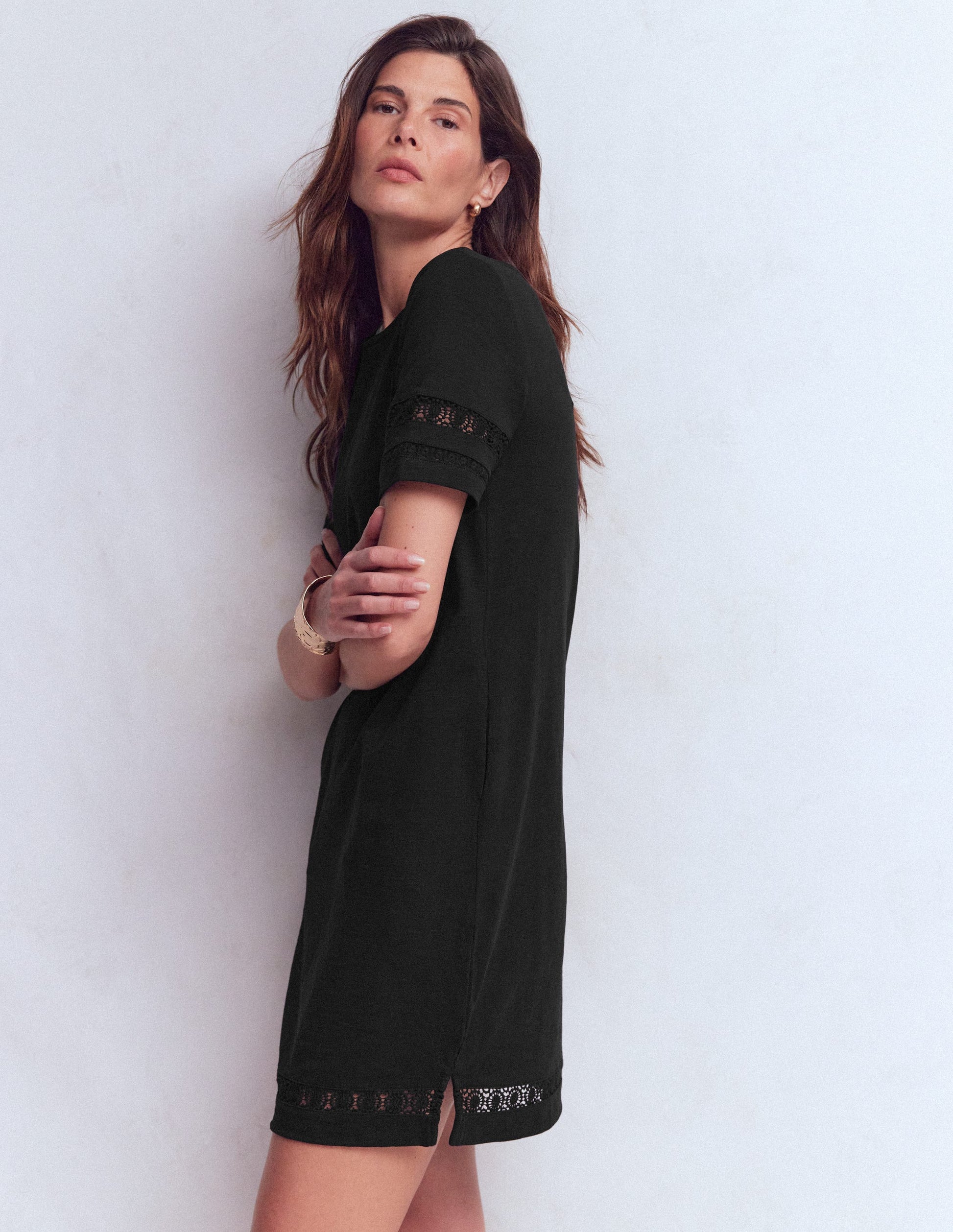 Hattie Jersey T-shirt Dress-Black | Boden UK Hattie Jersey T-shirt Dress-Black | Boden UK