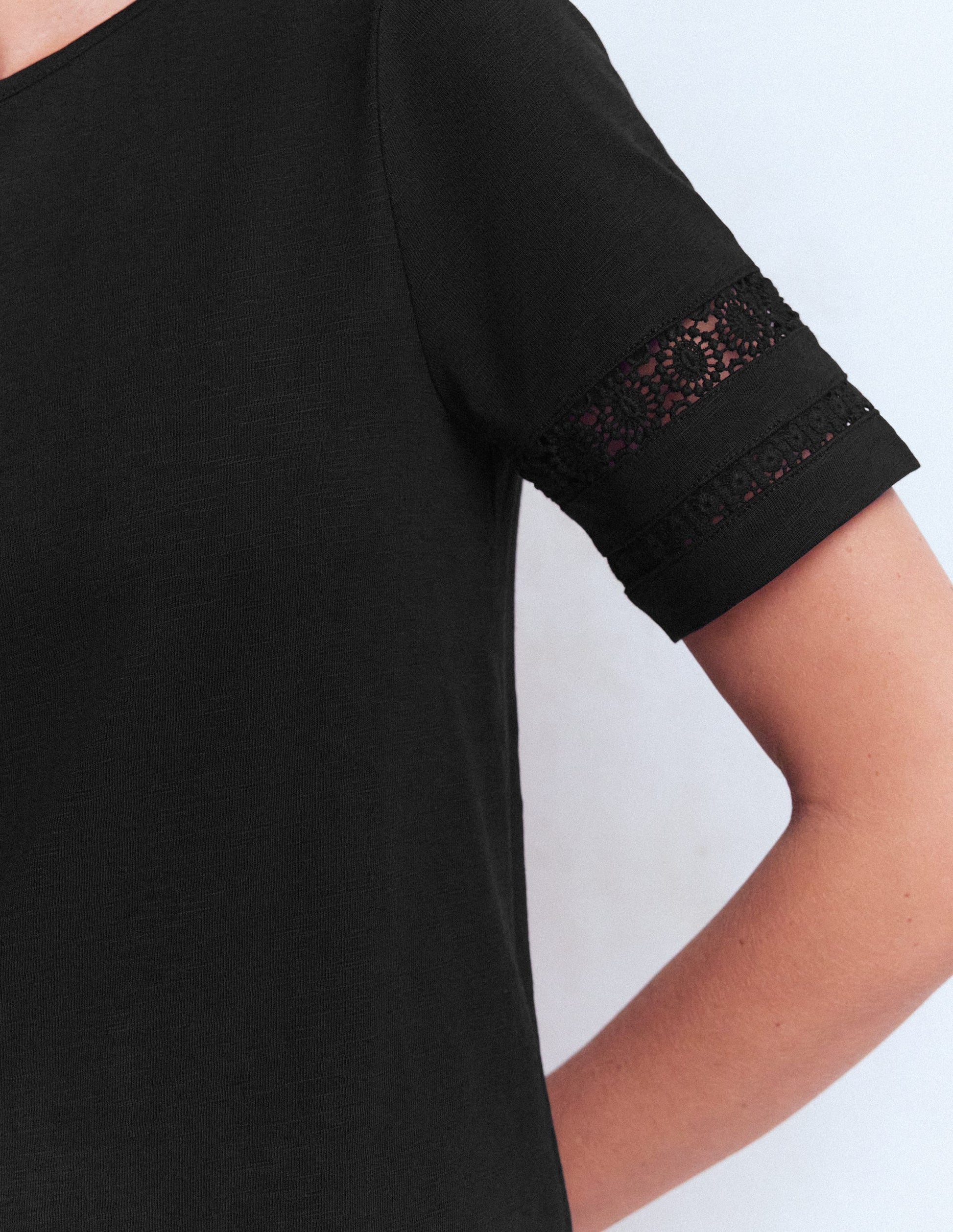 Hattie Jersey T-shirt Dress-Black-2