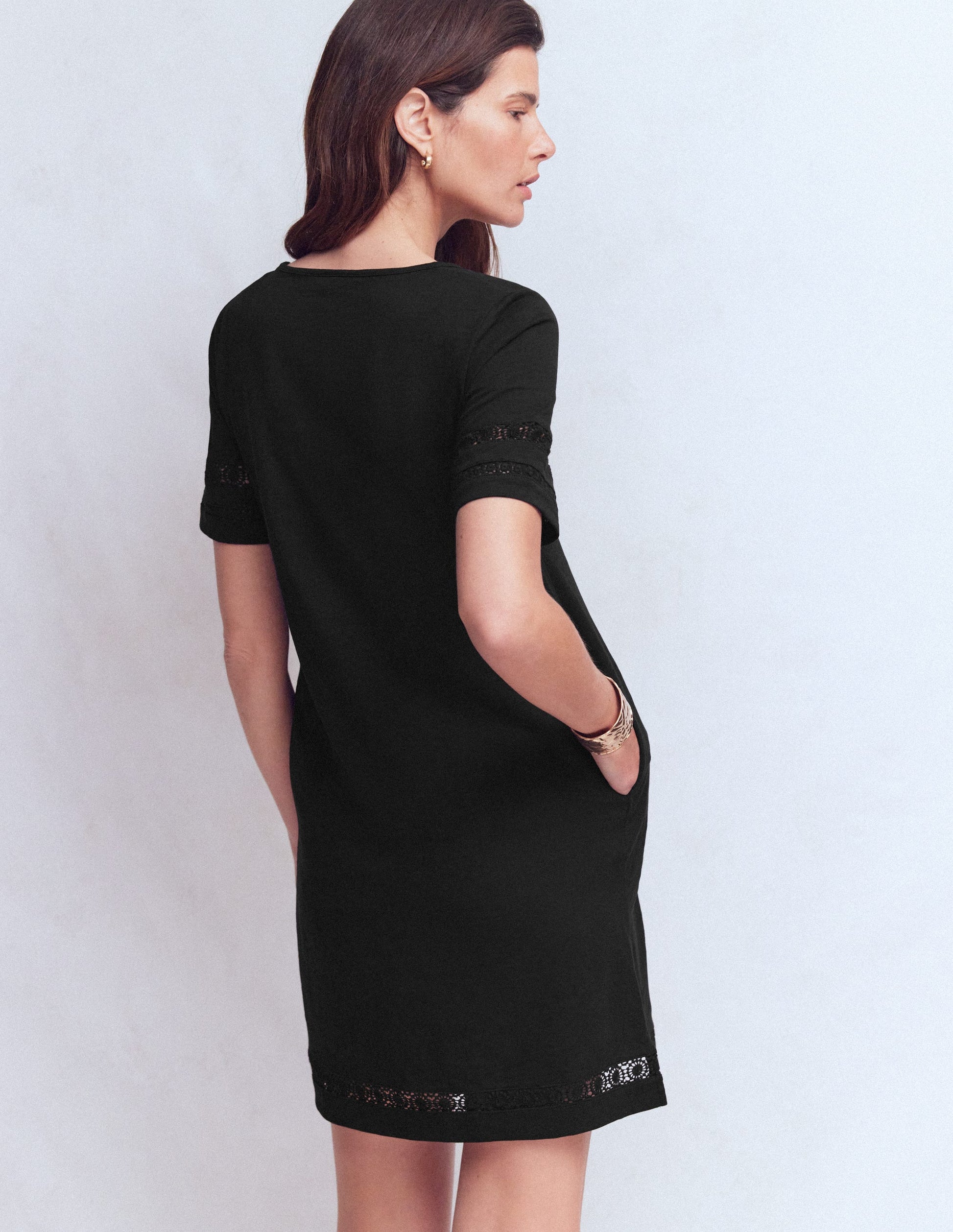 Hattie Jersey T-shirt Dress-Black | Boden UK Hattie Jersey T-shirt Dress-Black | Boden UK