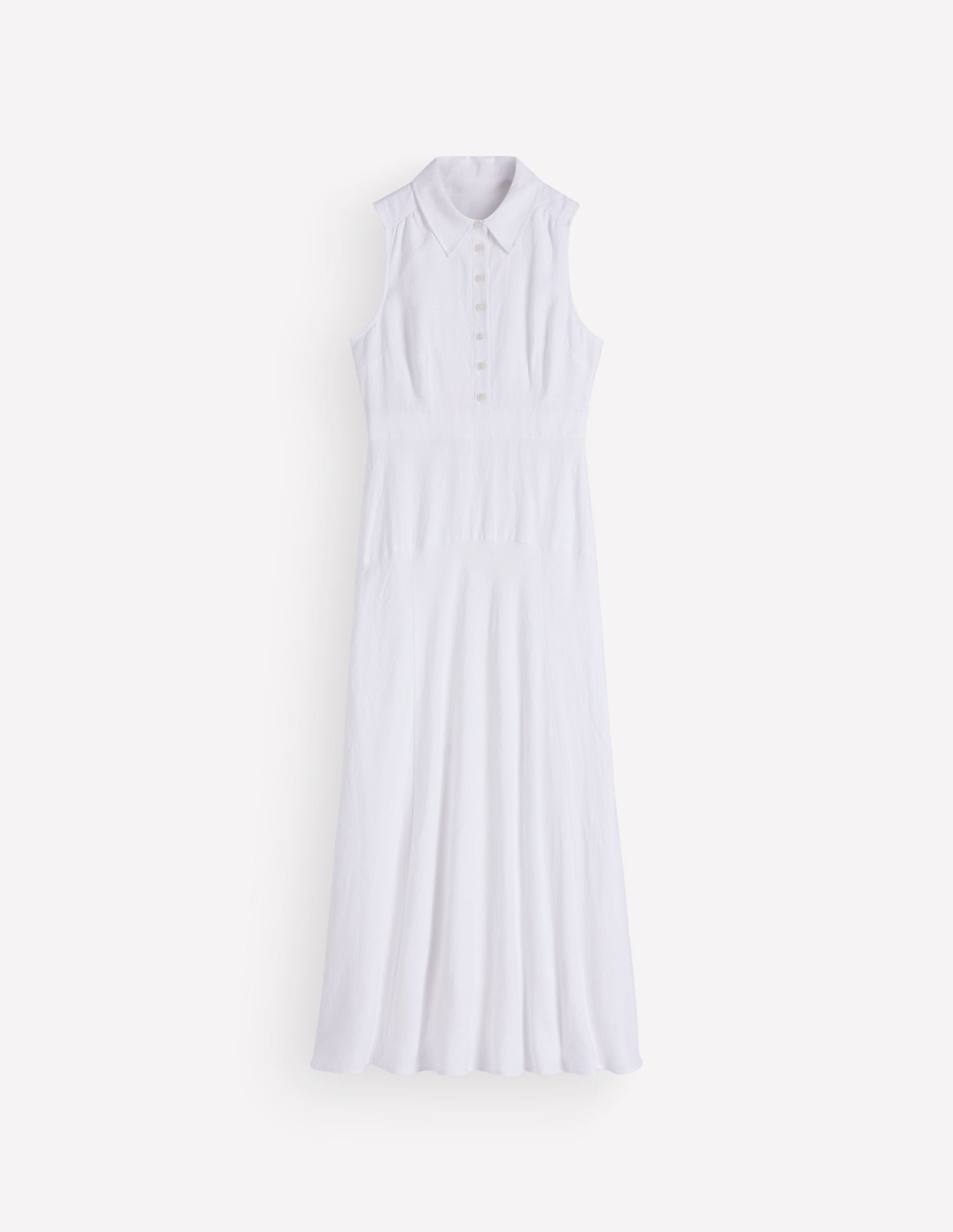 Erma Drop Waist Linen Dress-White | Boden UK Erma Drop Waist Linen Dress-White | Boden UK