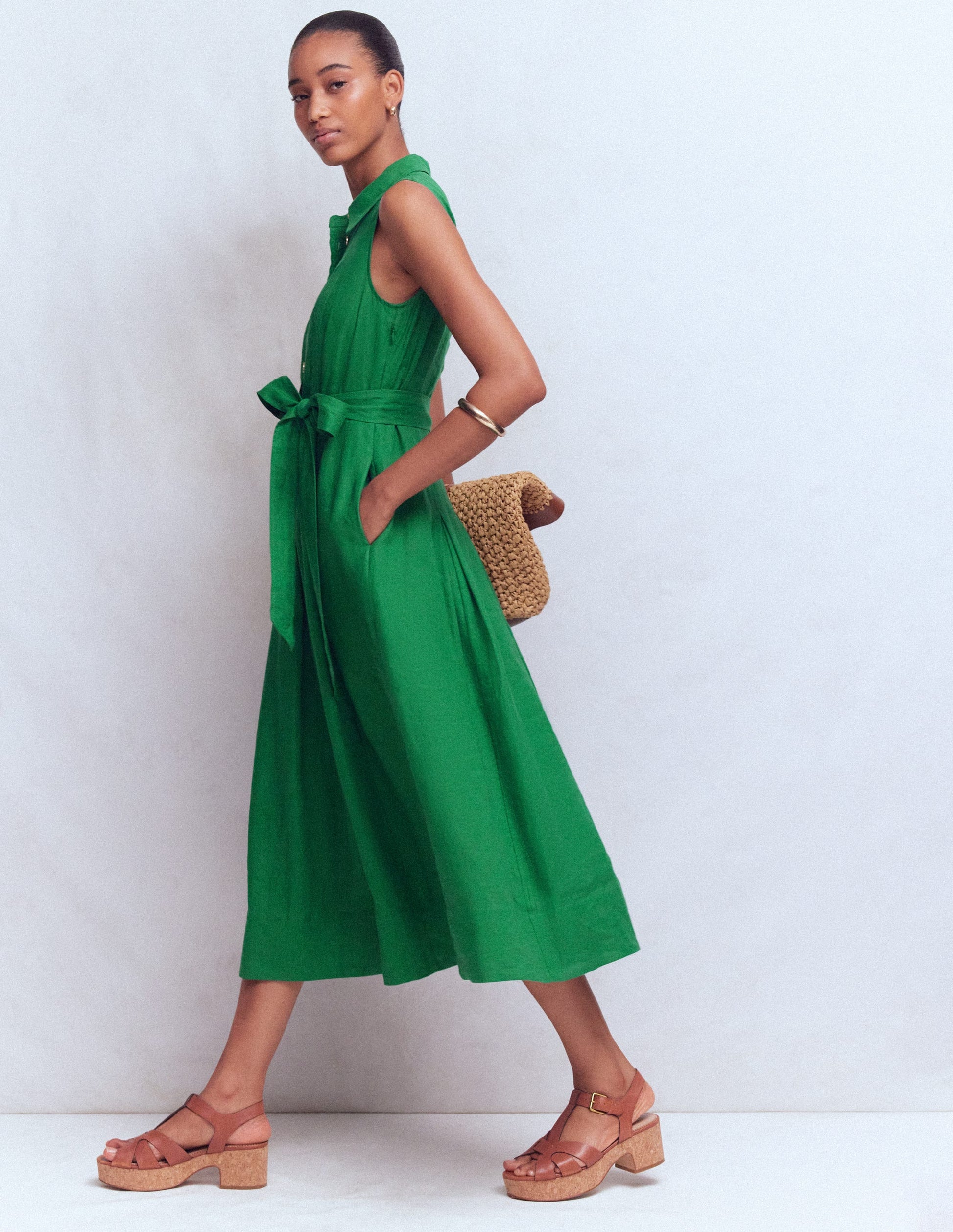 Belinda Linen Shirt Dress-Fresh Green | Boden UK Belinda Linen Shirt Dress-Fresh Green | Boden UK