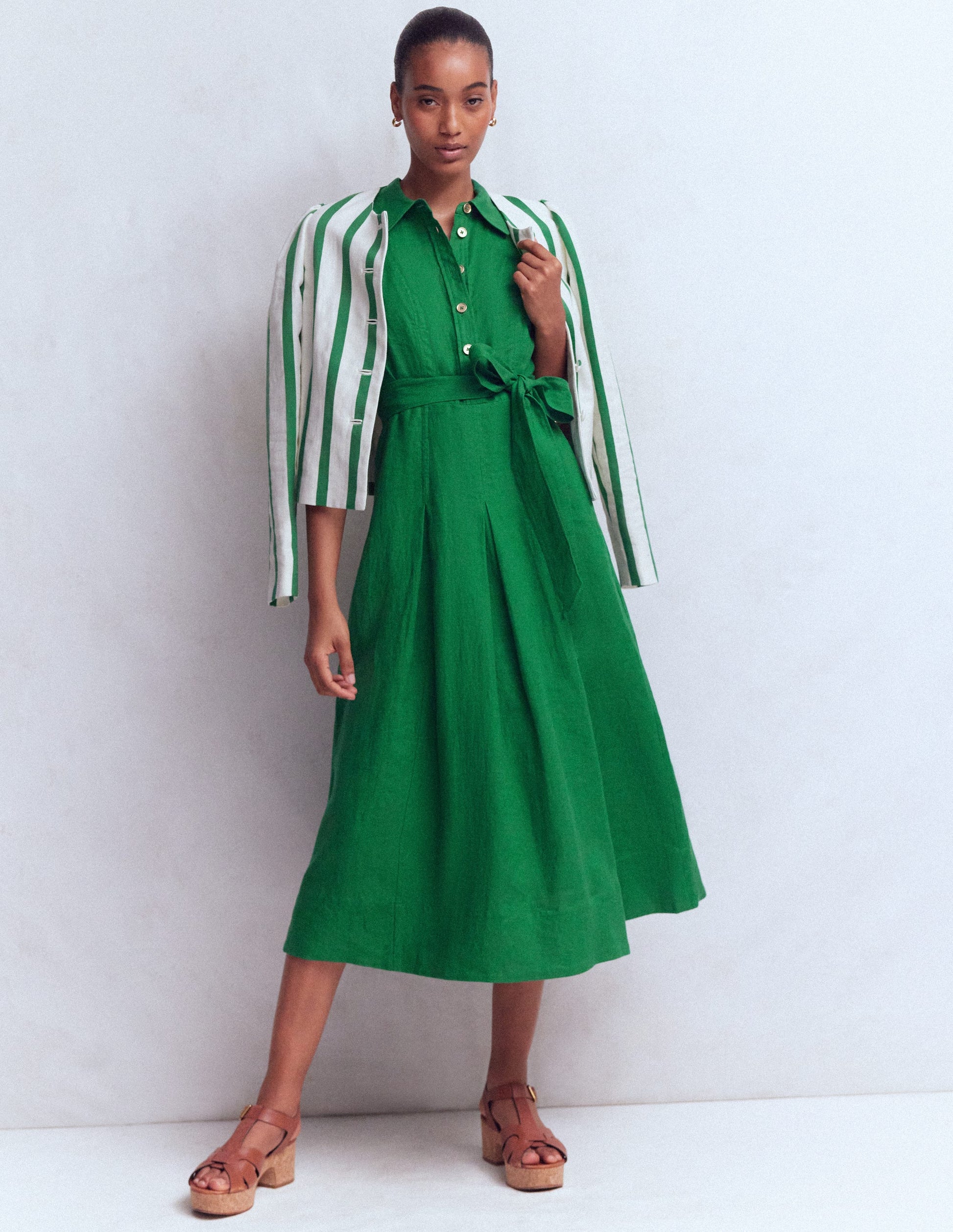 Belinda Linen Shirt Dress-Fresh Green | Boden UK Belinda Linen Shirt Dress-Fresh Green | Boden UK