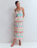 Empire Linen Broderie Dress-Multi Broderie