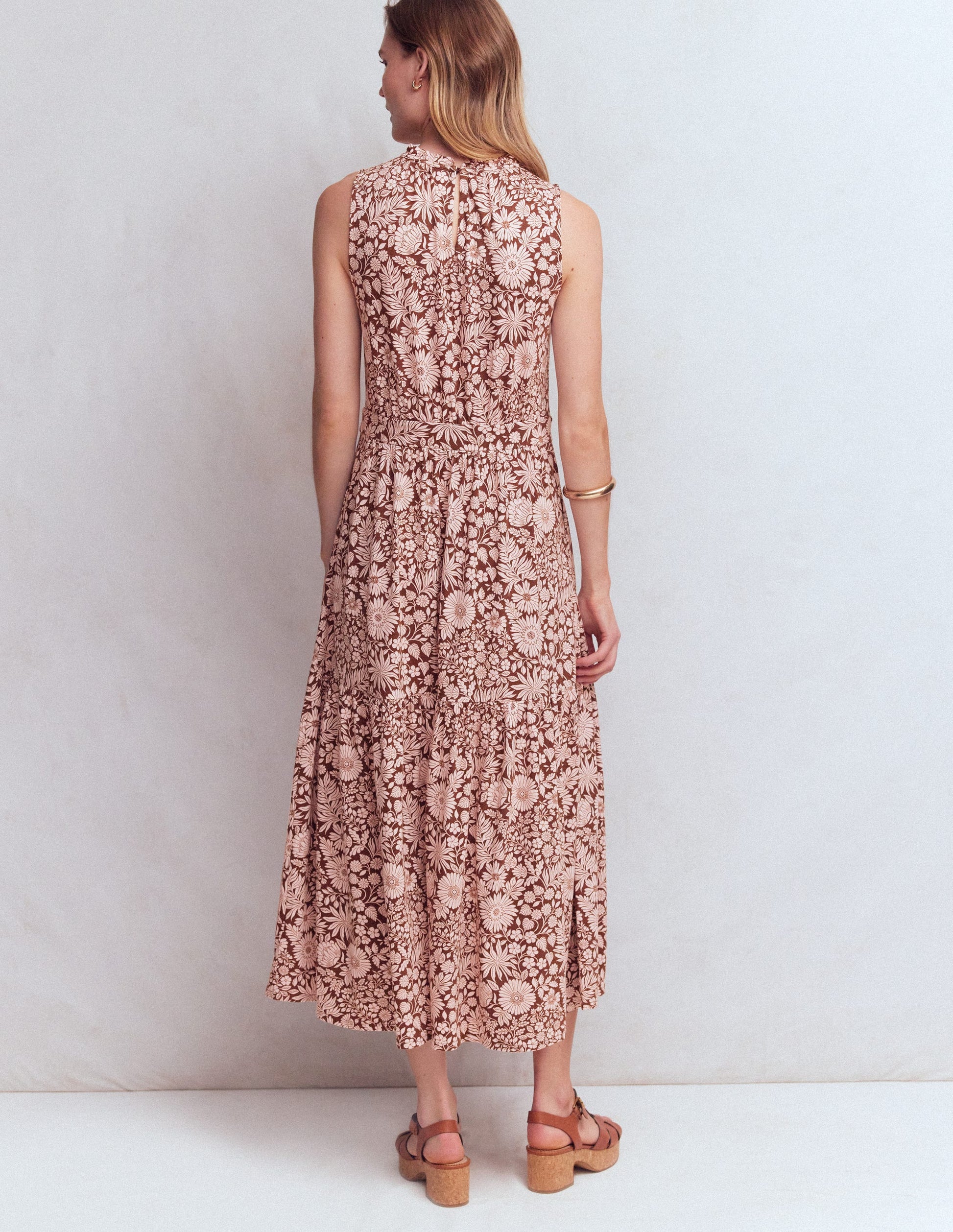 Camalie Jersey Maxi Dress-Raw Umber, Flowerbed Bloom-4