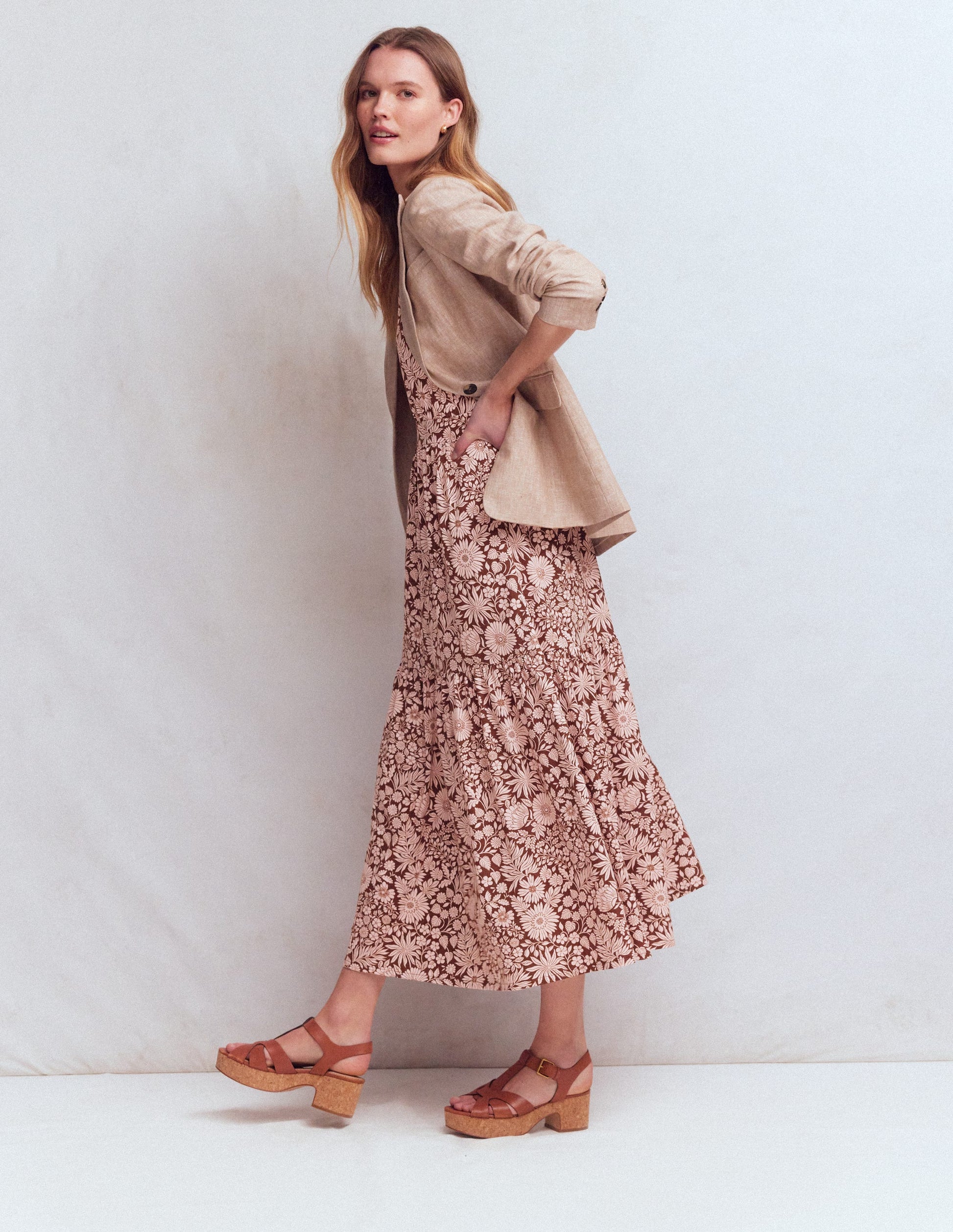 Camalie Jersey Maxi Dress-Raw Umber, Flowerbed Bloom-6