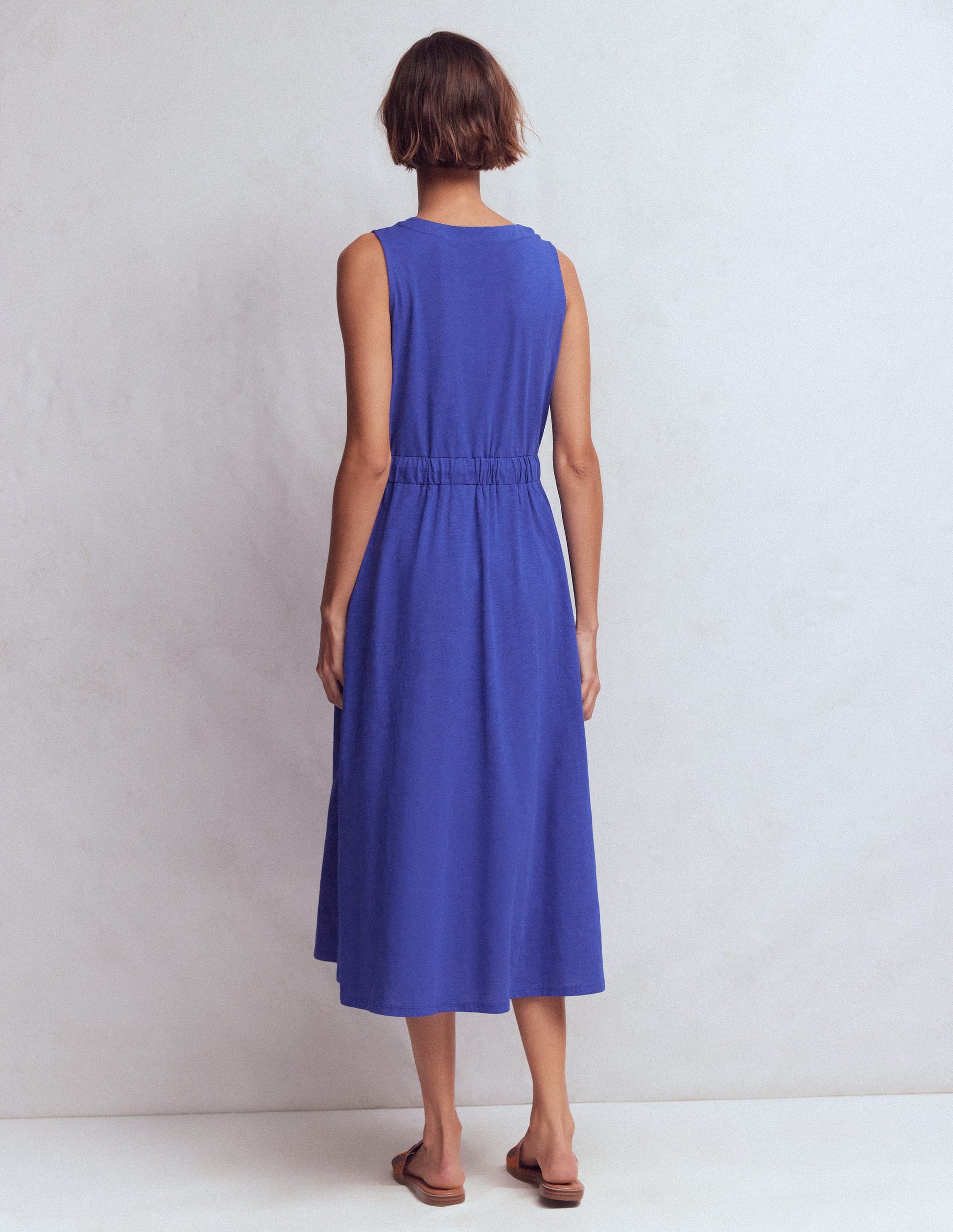 Delphine Midi Jersey Dress-Sapphire Blue-3