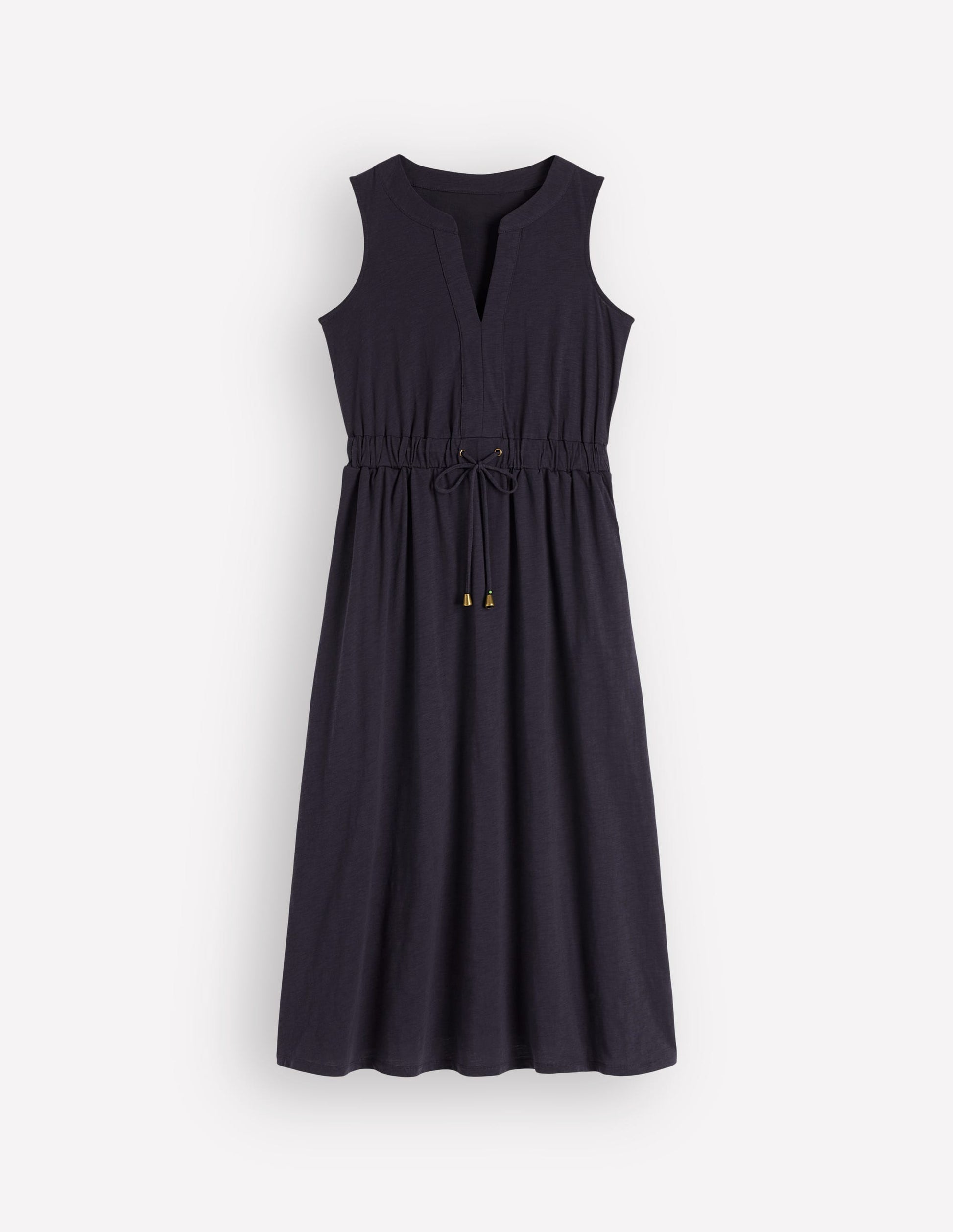 Delphine Midi Jersey Dress-Navy-5