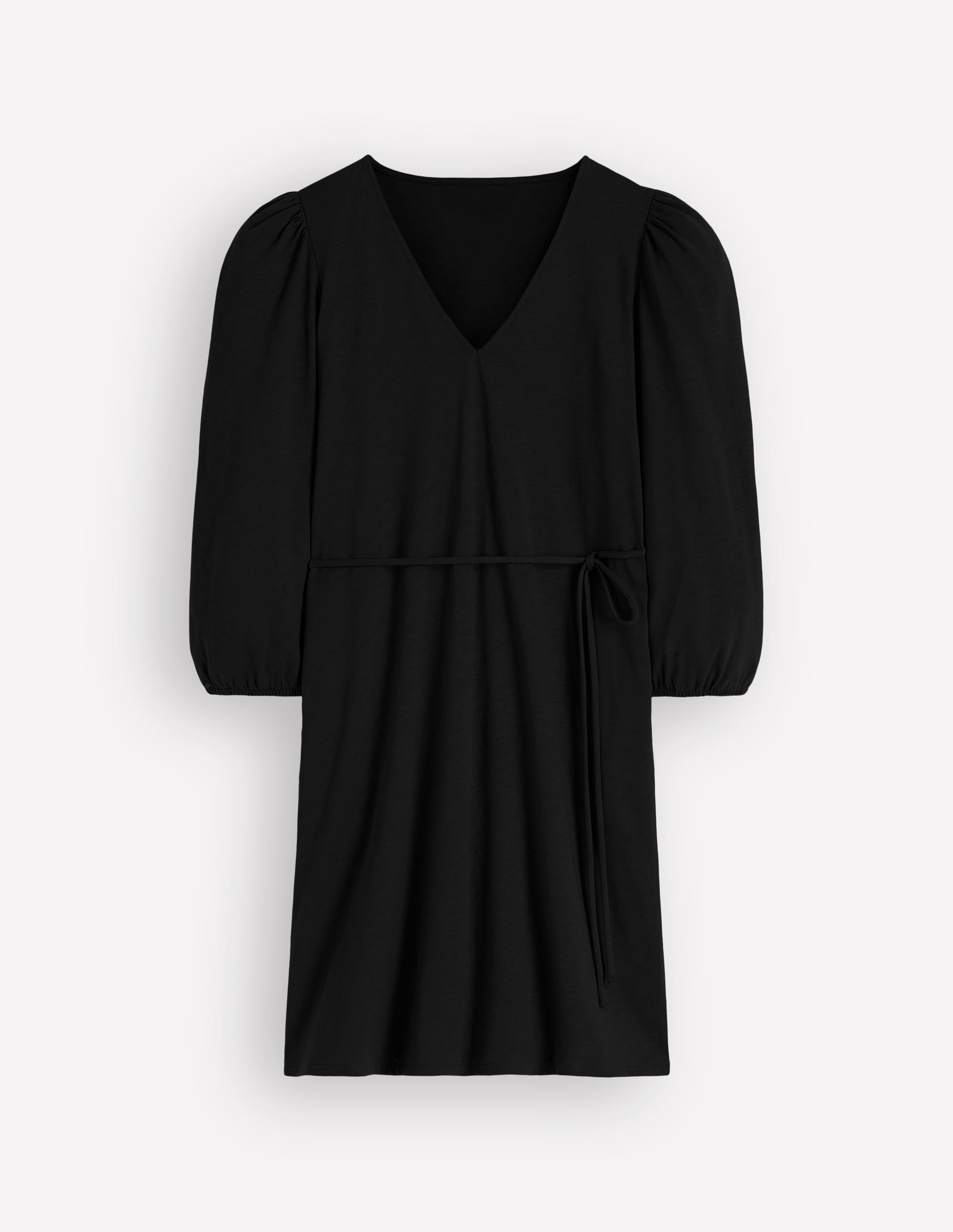Cary V-Neck Short Dress-Black - Image 5