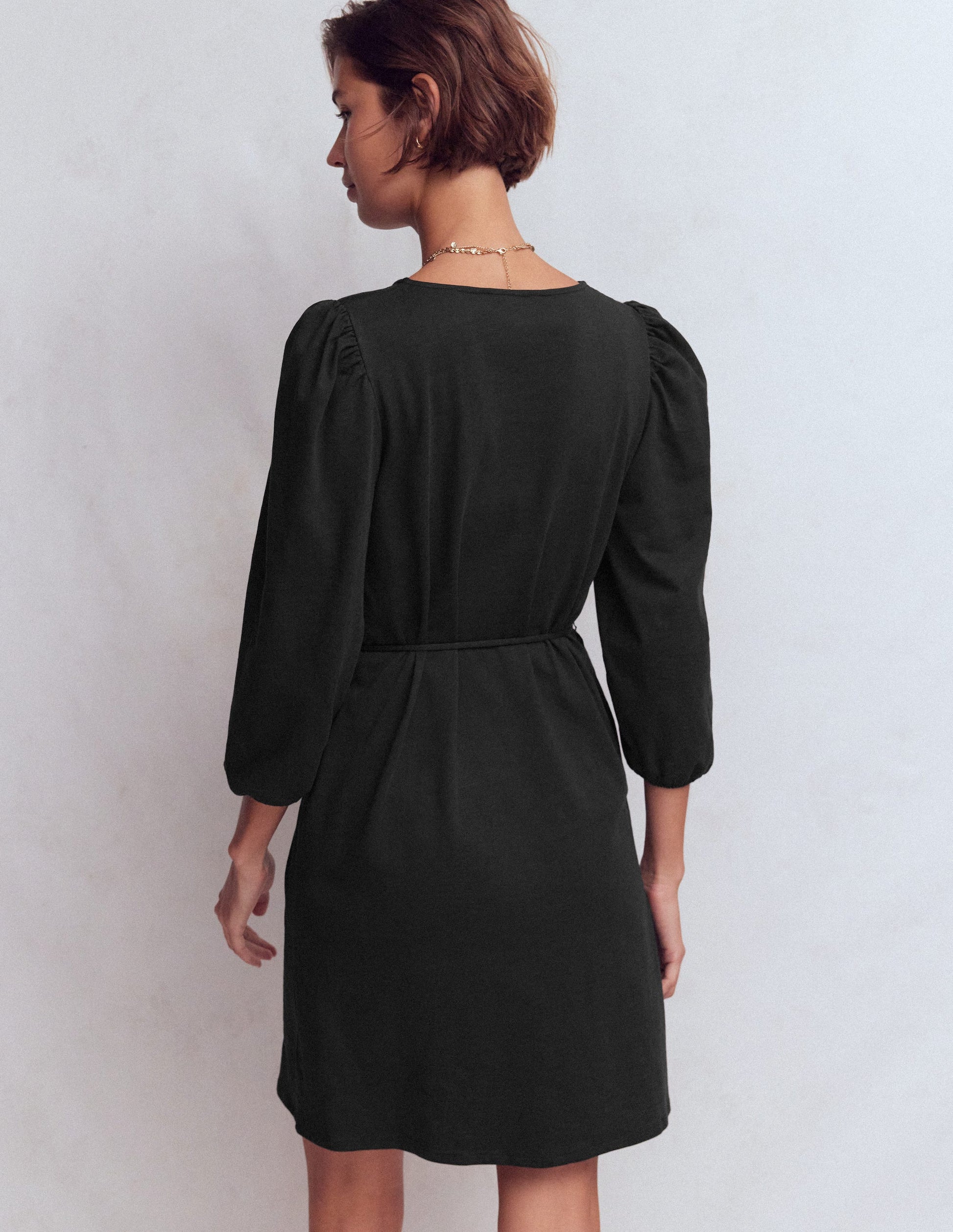Cary V-Neck Jersey Dress-Black | Boden UK Cary V-Neck Jersey Dress-Black | Boden UK