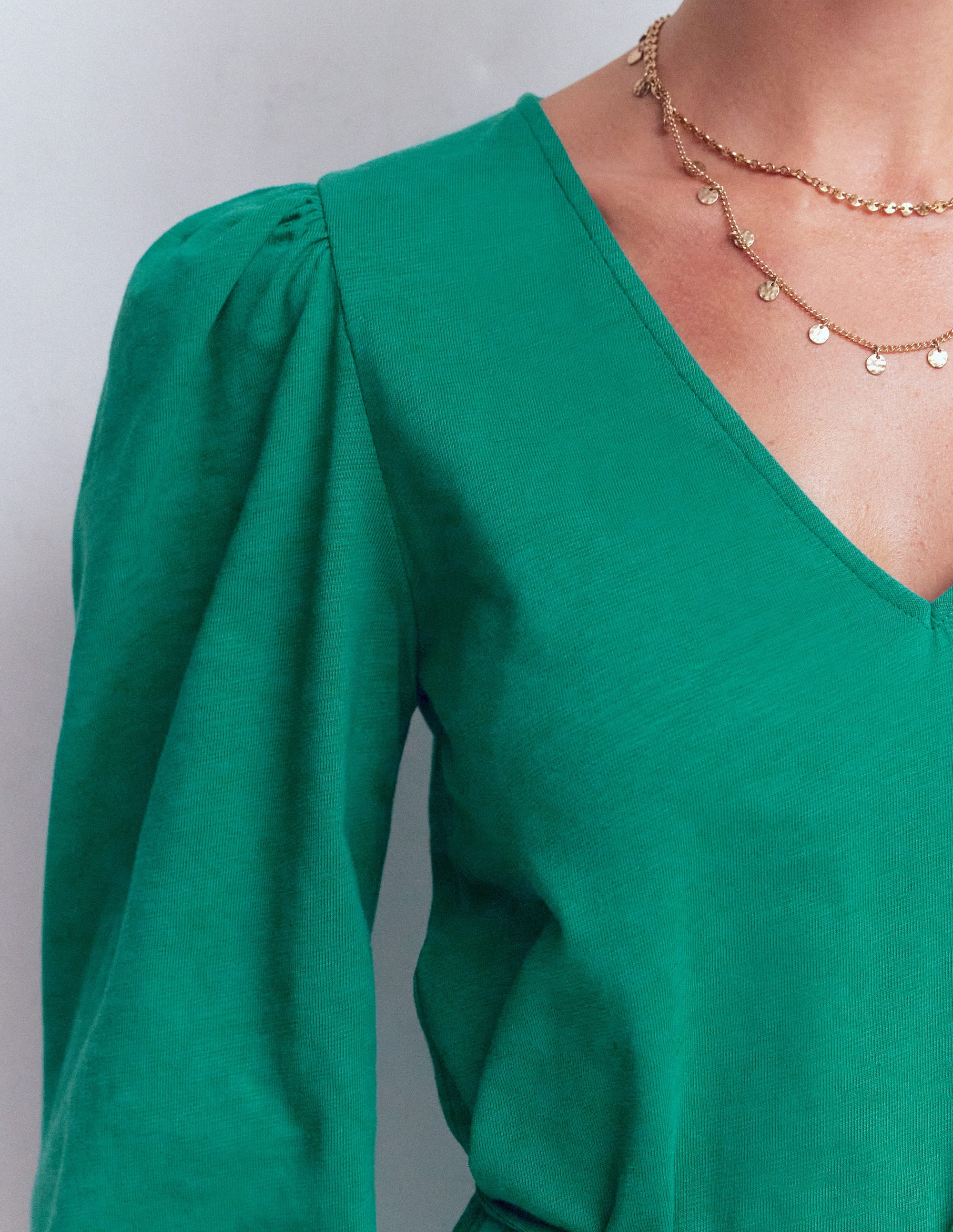 Cary V-Neck Short Dress-Deep Teal - Image 2