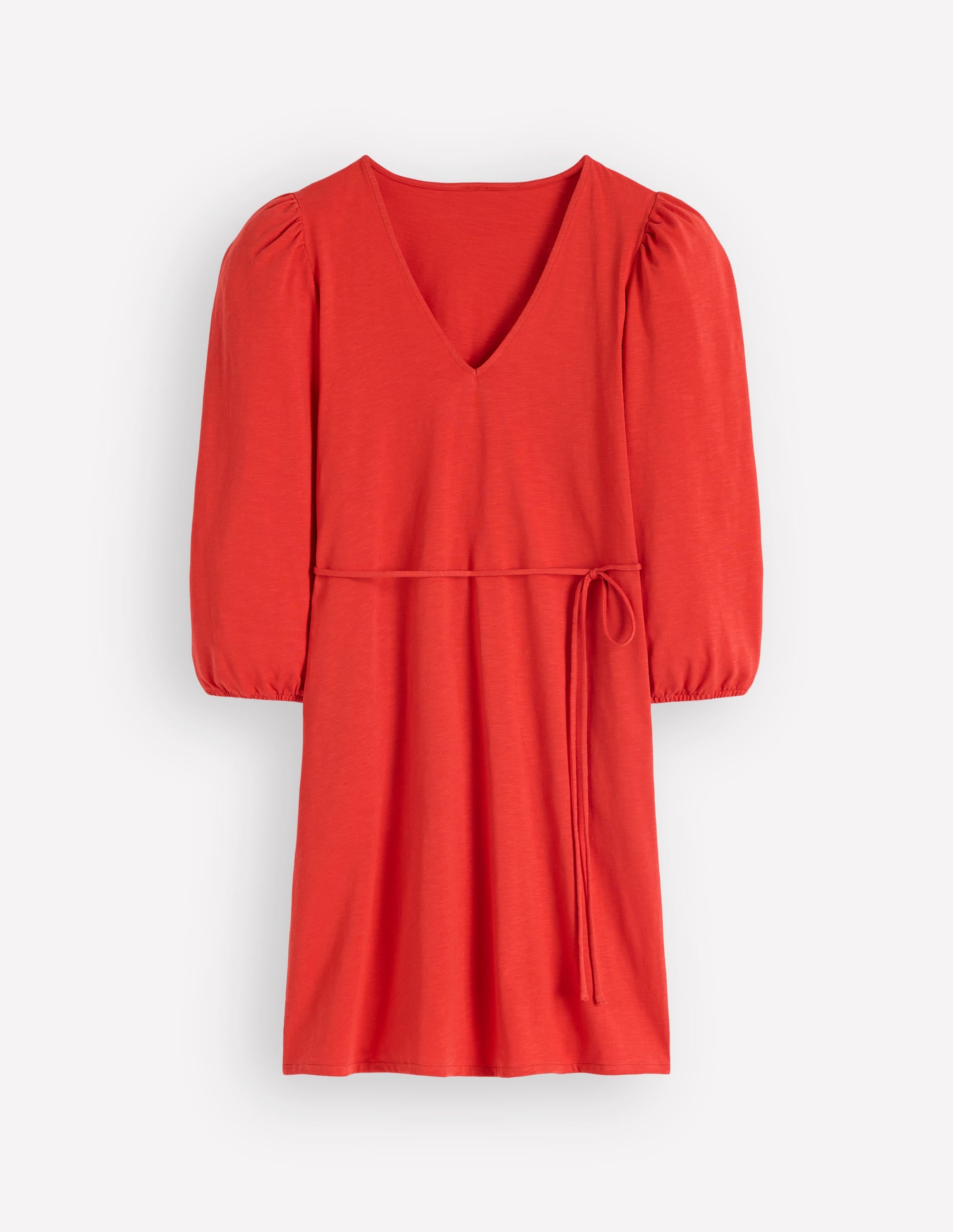 Cary V-Neck Short Dress-Blood Orange - Image 5