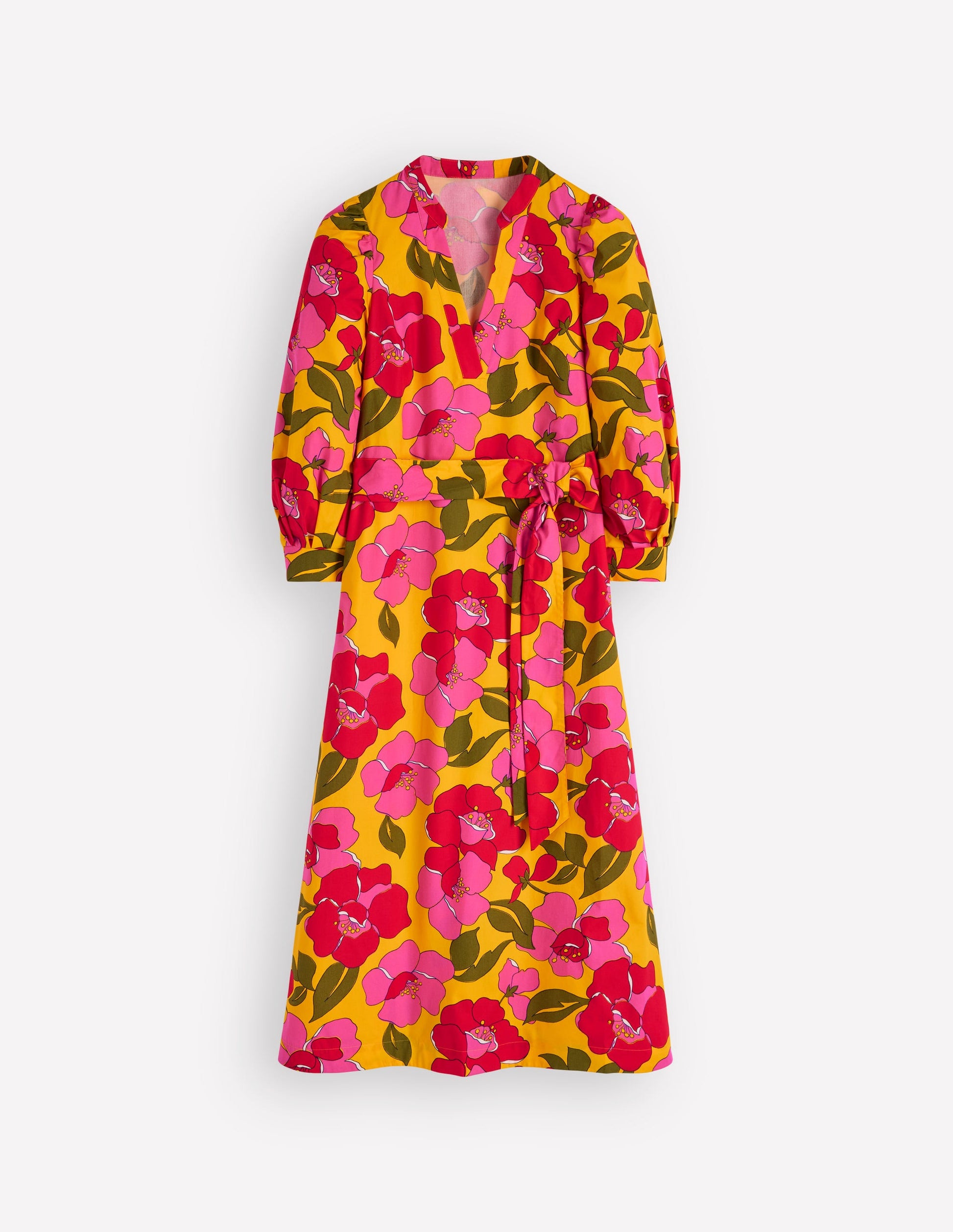 Octavia Cotton Dress-Yellow Radiant Bloom-8
