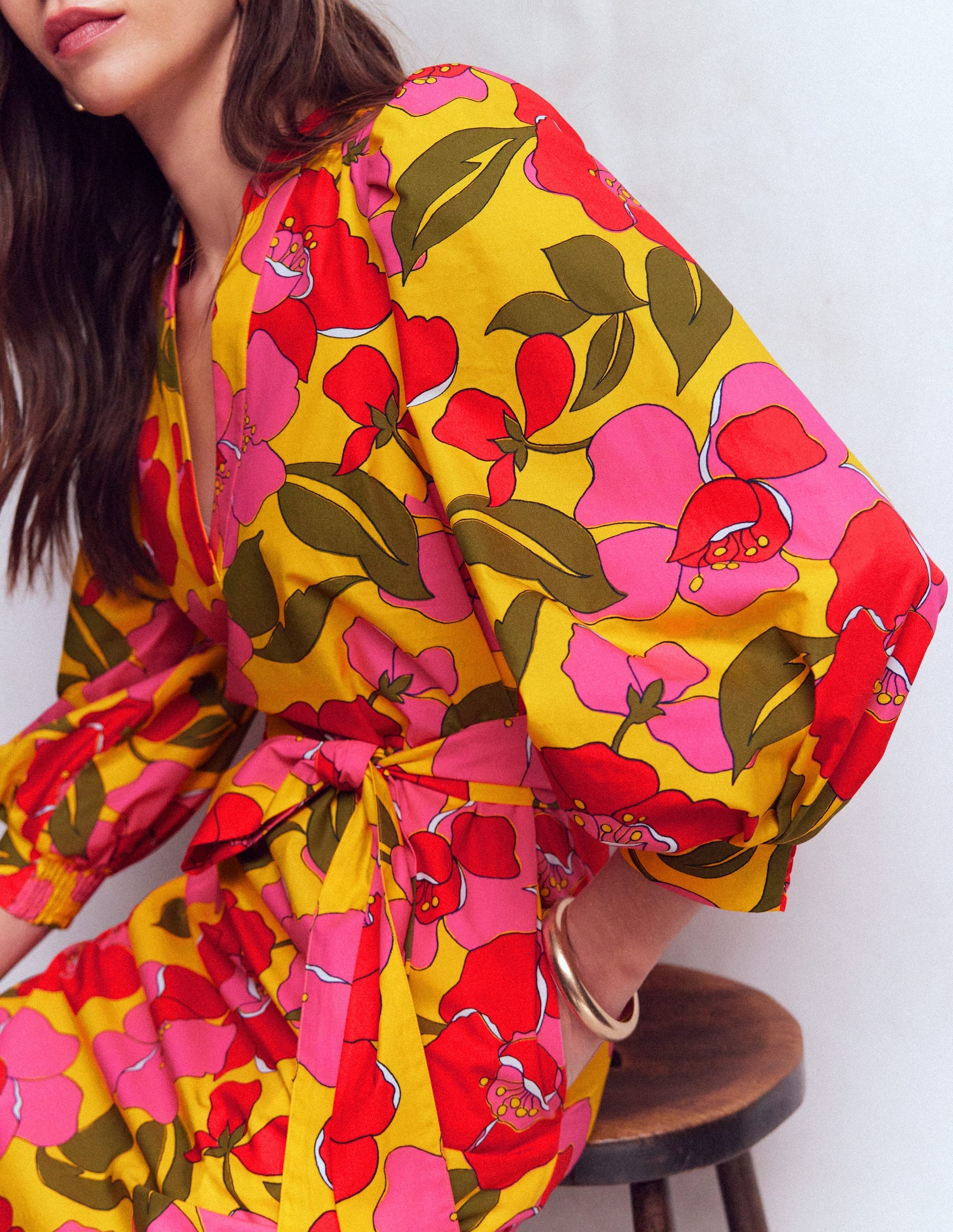 Octavia Cotton Dress-Yellow Radiant Bloom-3