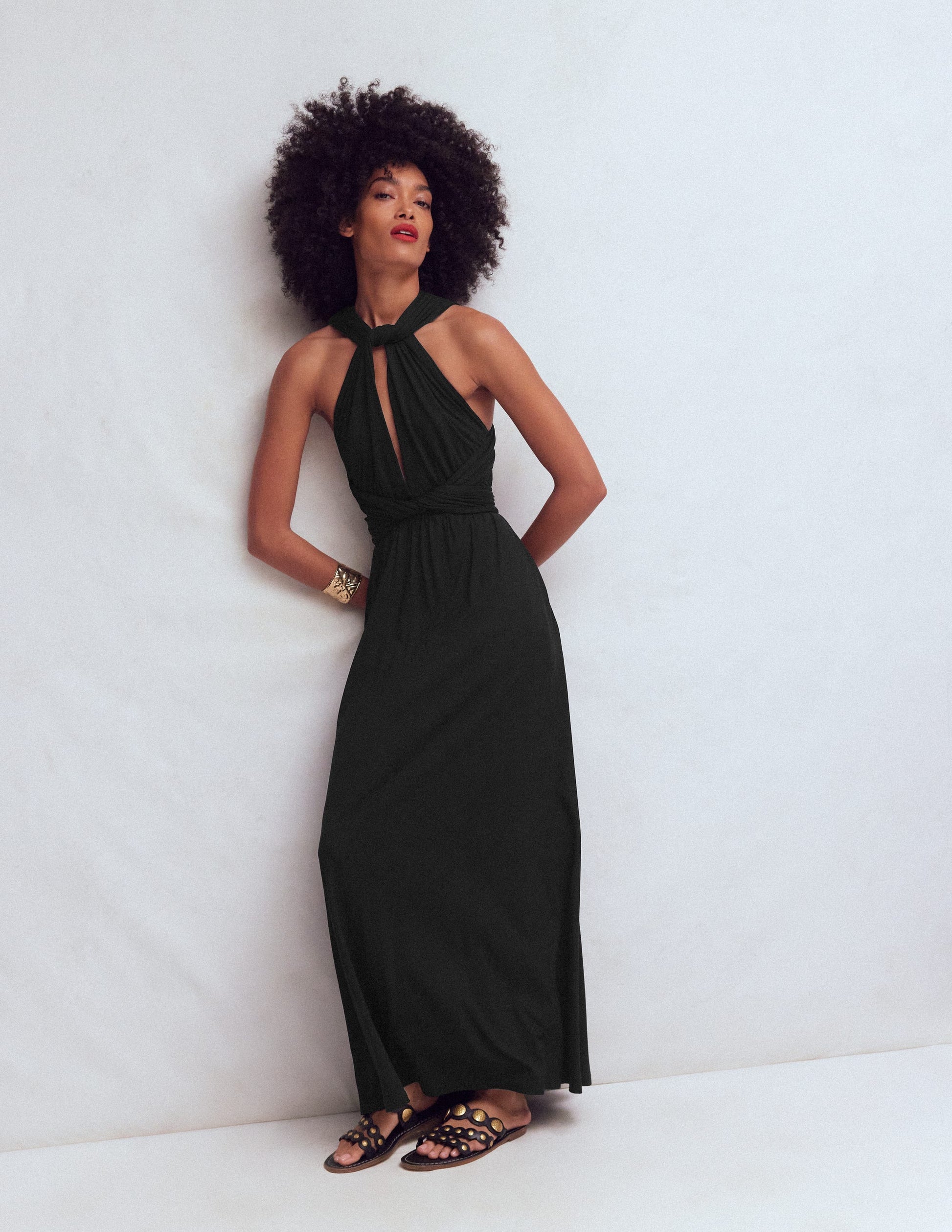 Multiway Jersey Maxi Dress-Black-4