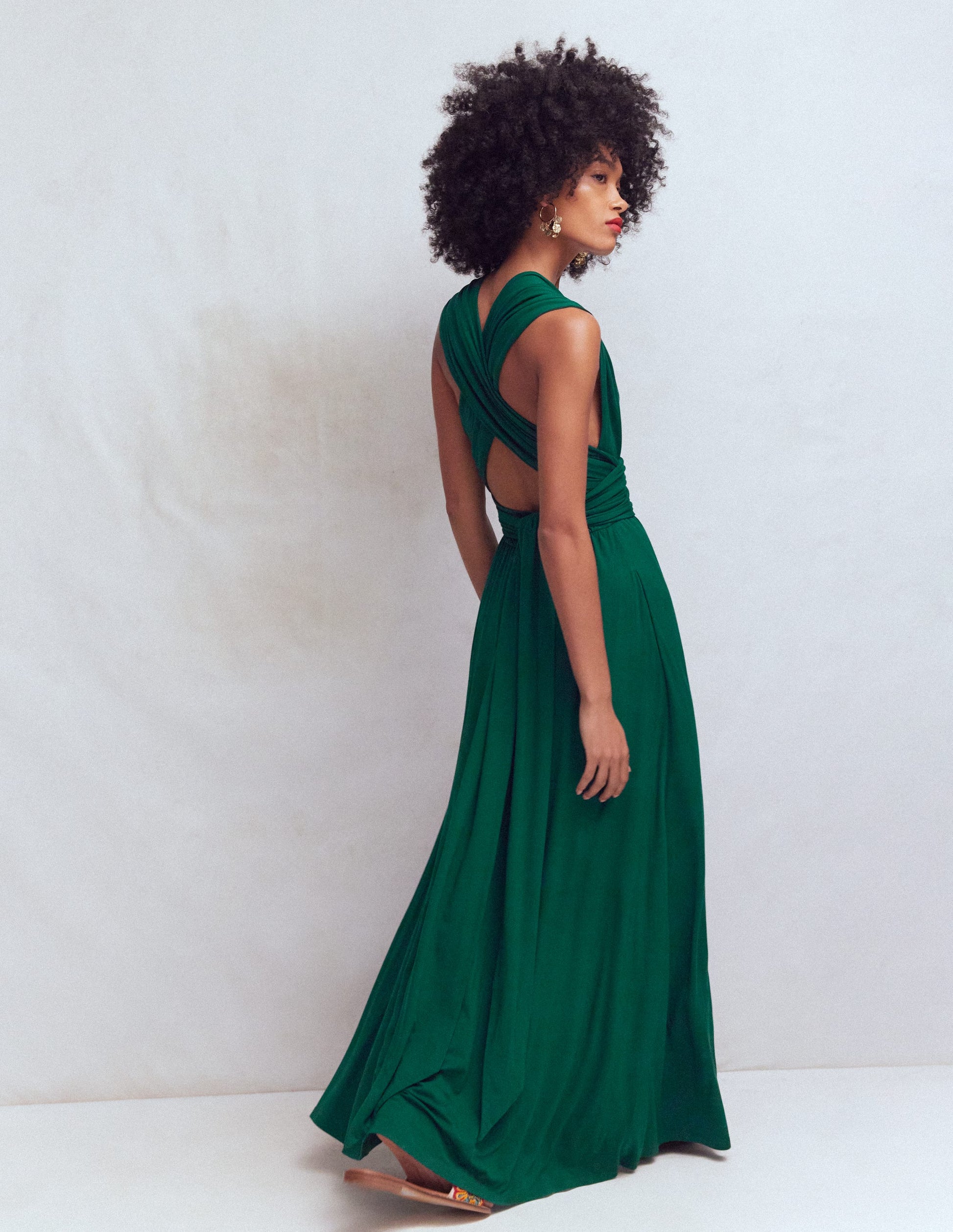 Multiway Jersey Maxi Dress-Emerald Night-4