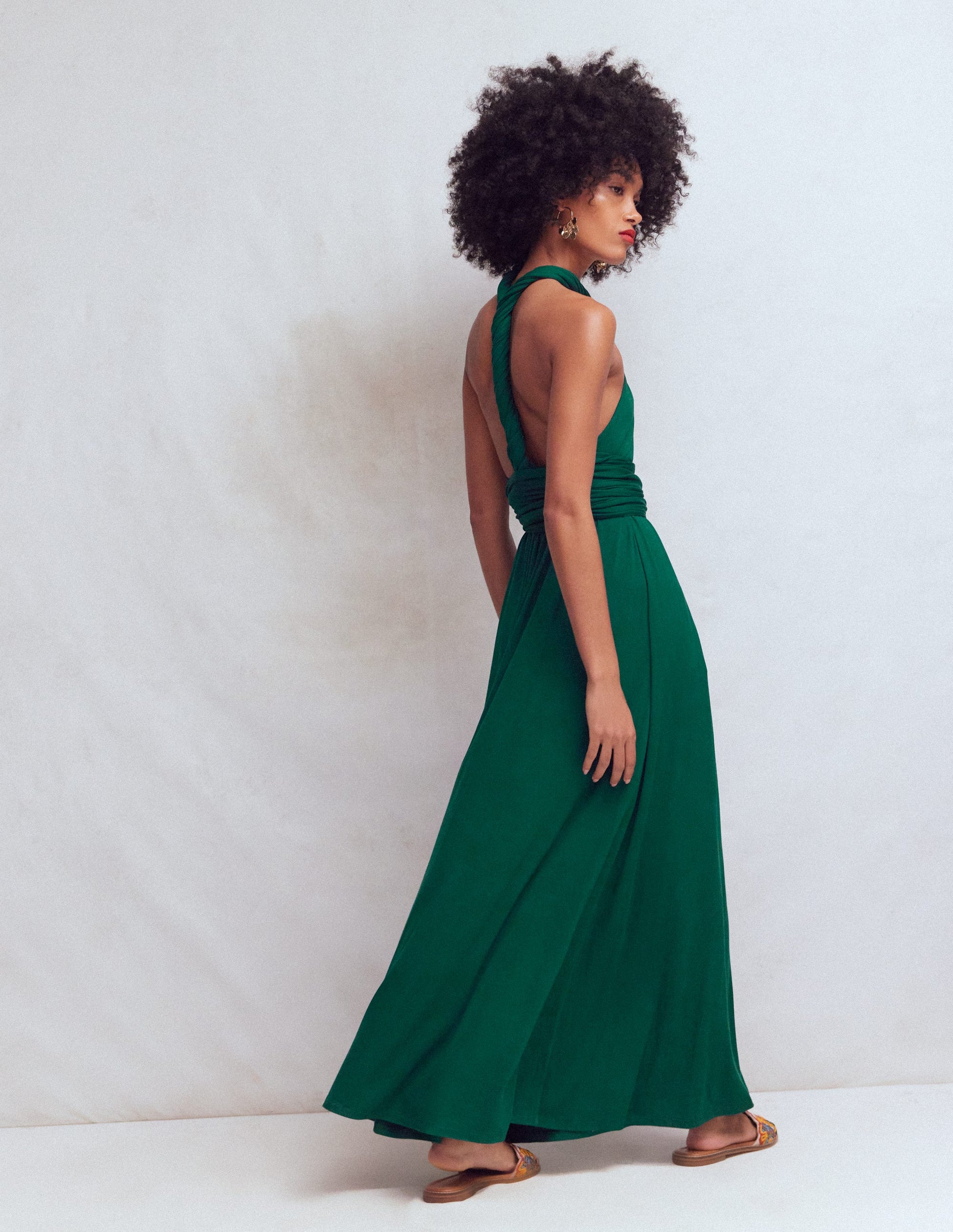 Multiway Jersey Maxi Dress-Emerald Night-6