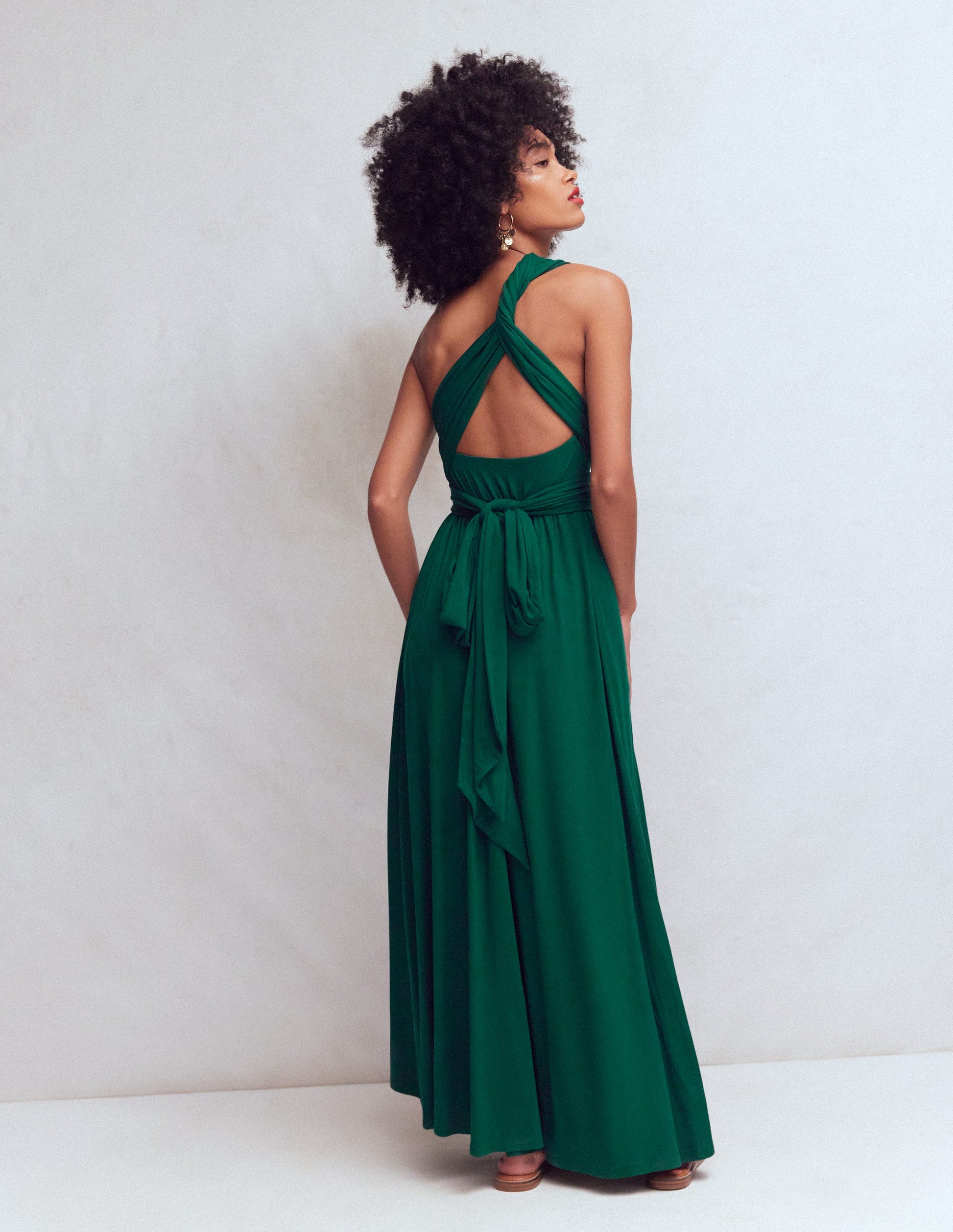 Multiway Jersey Maxi Dress-Emerald Night-8