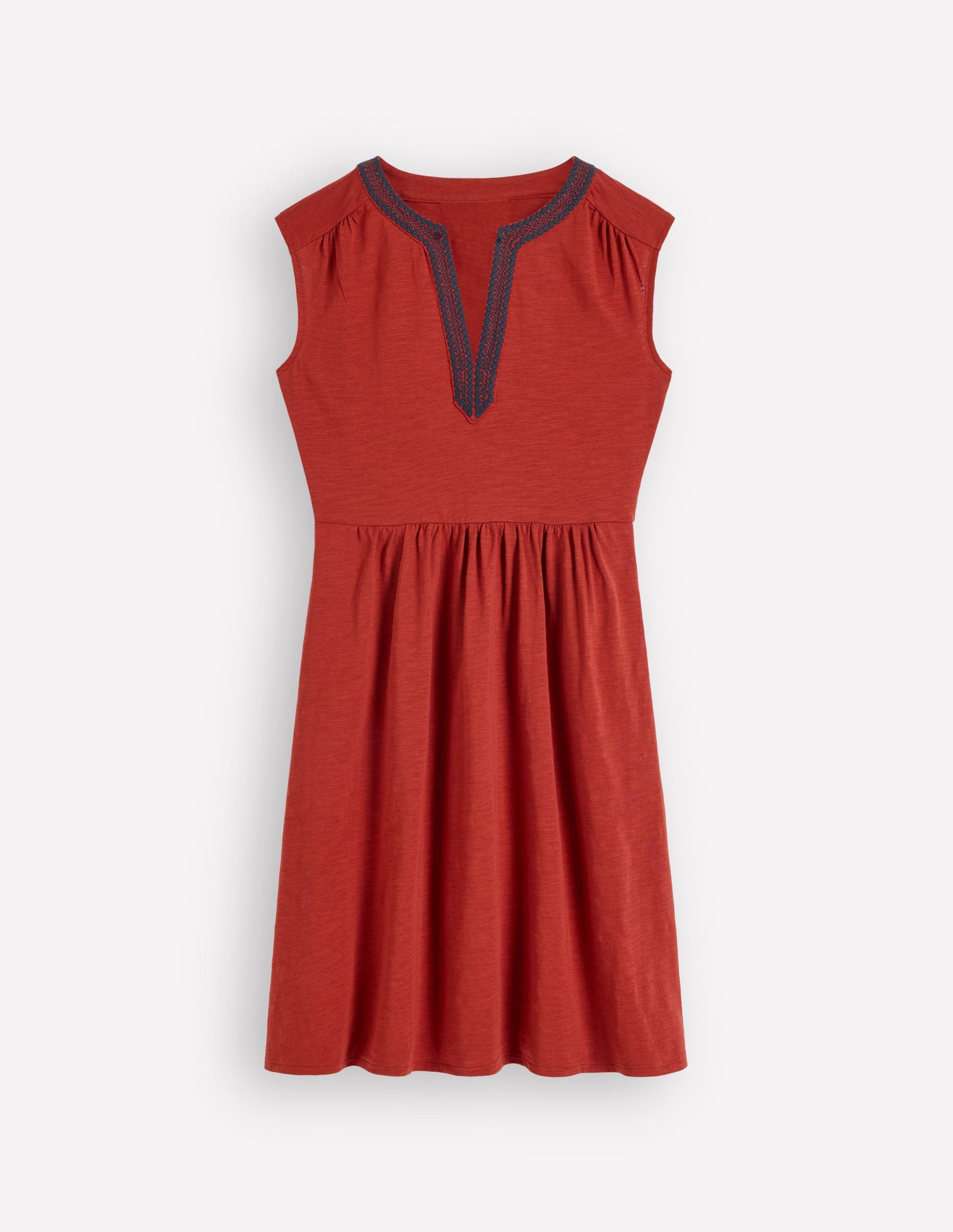 May Jersey Short Dress-Burnt Orange-6
