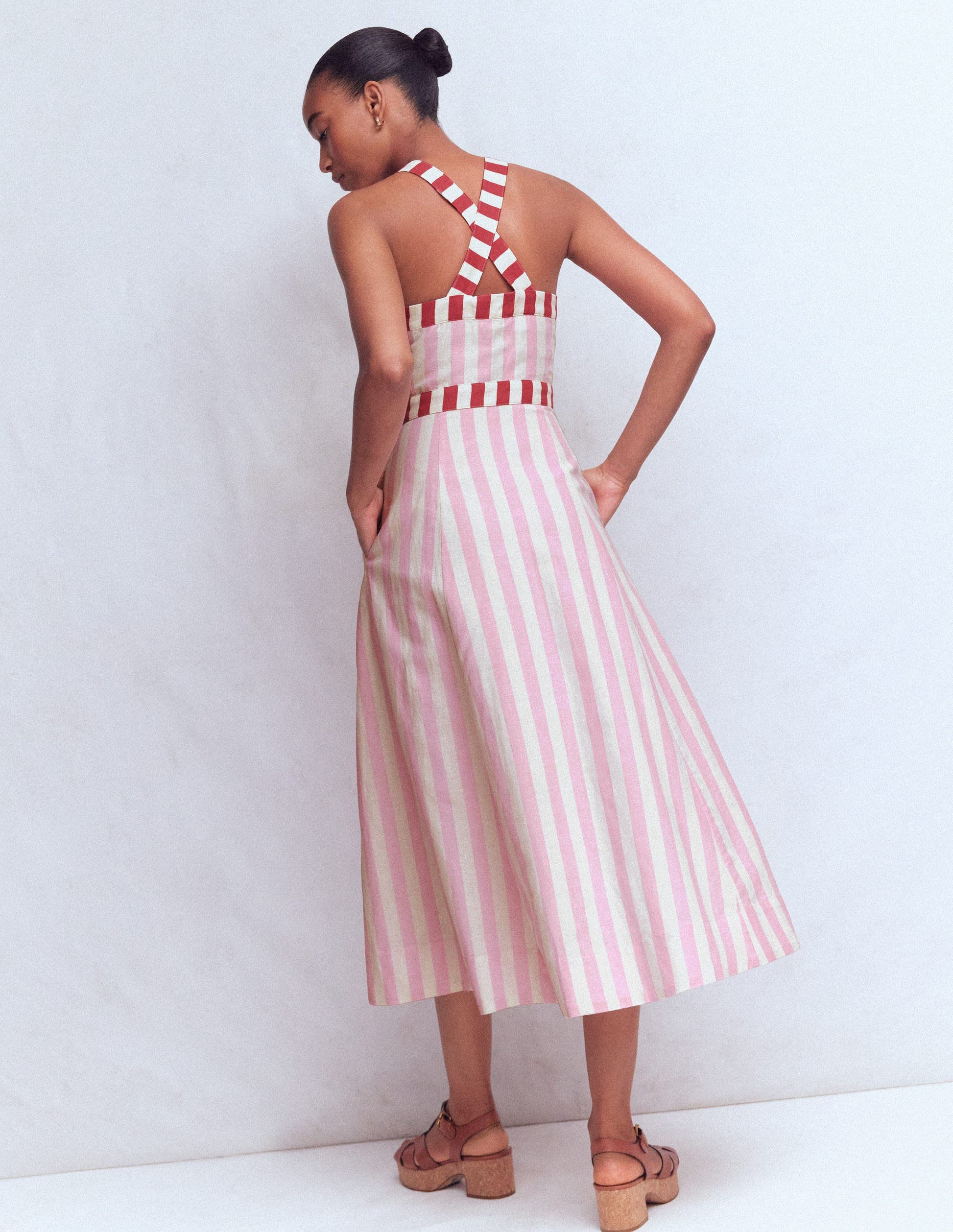 sir linen mini dress Moretti Strapless Mini Dress | Natural Linen main image 0