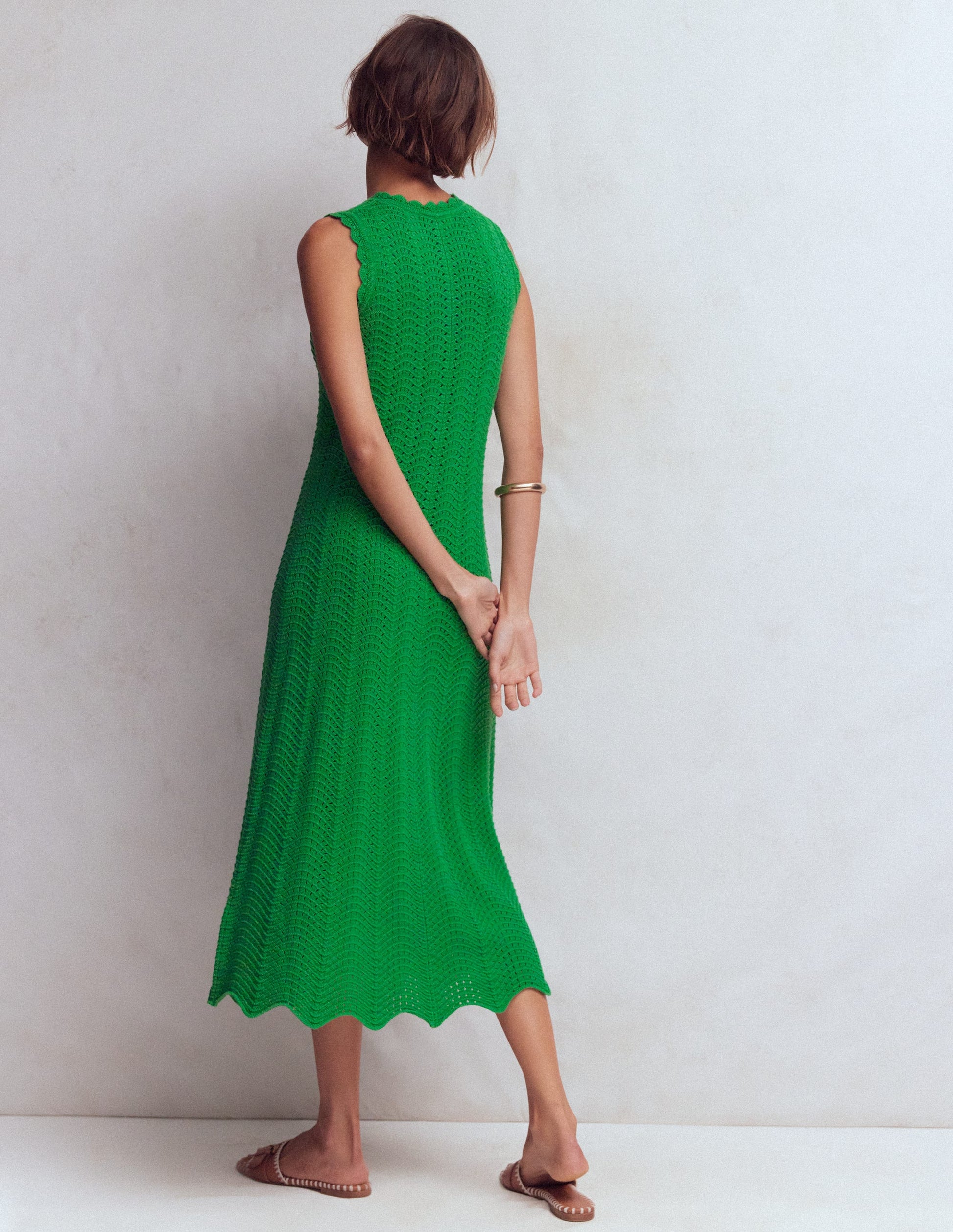 Stella Maxi Crochet Dress-Shamrock Green-3