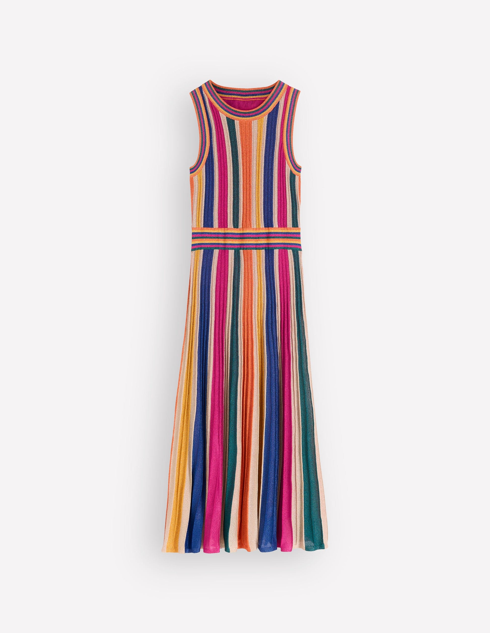 Metallic Multi Stripe Dress-Metallic Multi Stripe