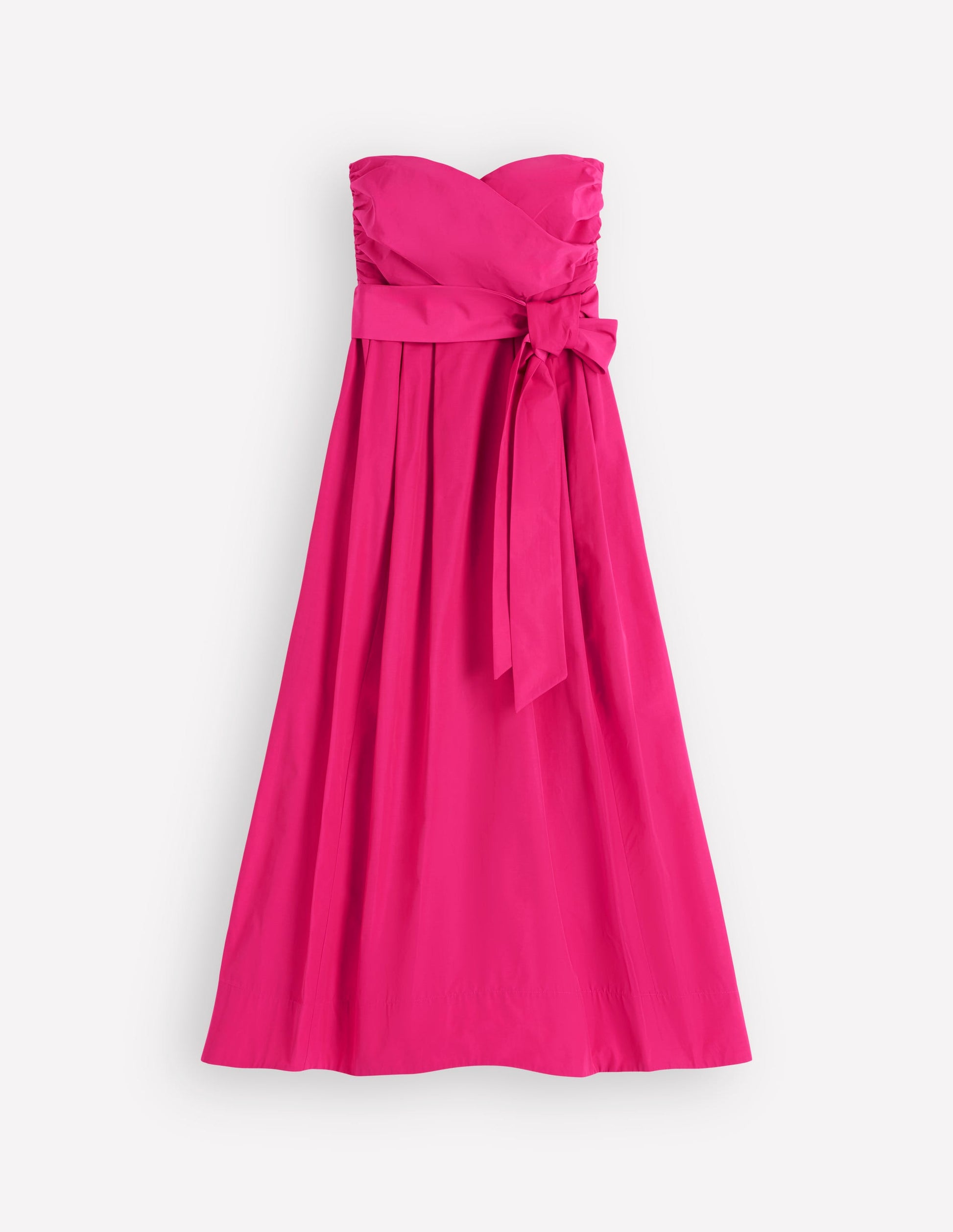 Strapless Taffeta Dress-Bright Pink-6