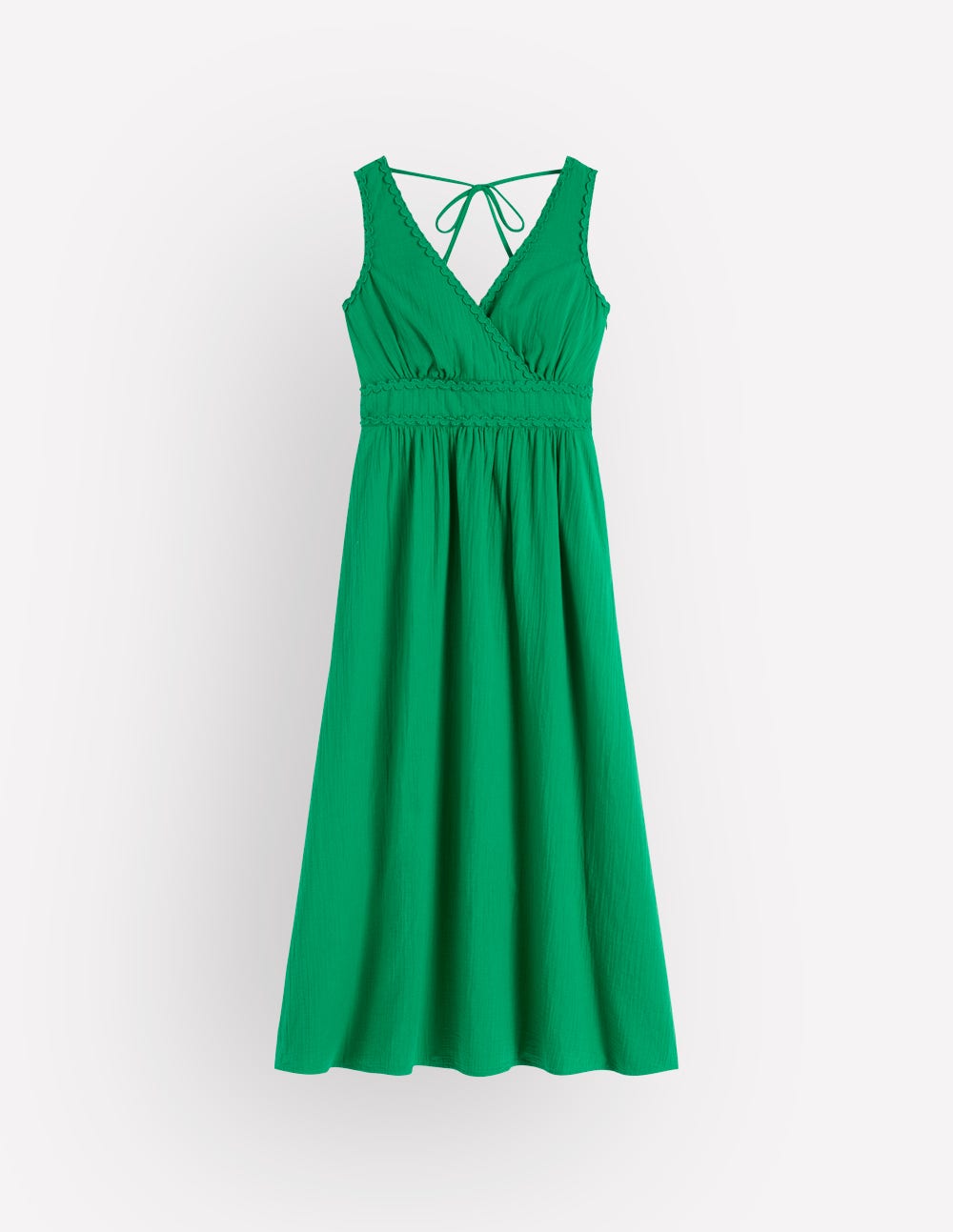 Lorna Trim Double Cloth Dress-Rich Emerald-6