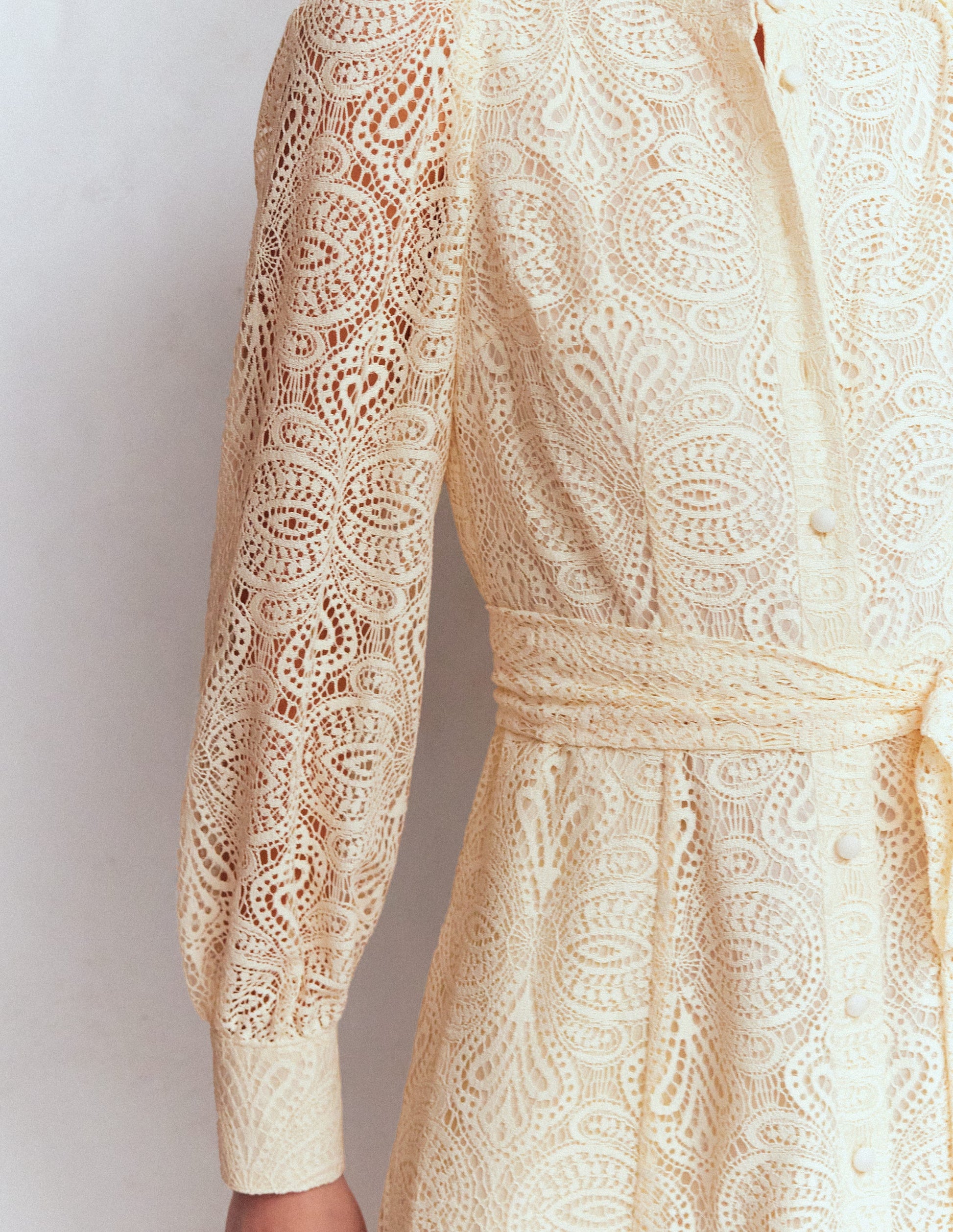 Blouson Sleeve Lace Dress-Ivory Lace | Boden UK Blouson Sleeve Lace Dress-Ivory Lace | Boden UK