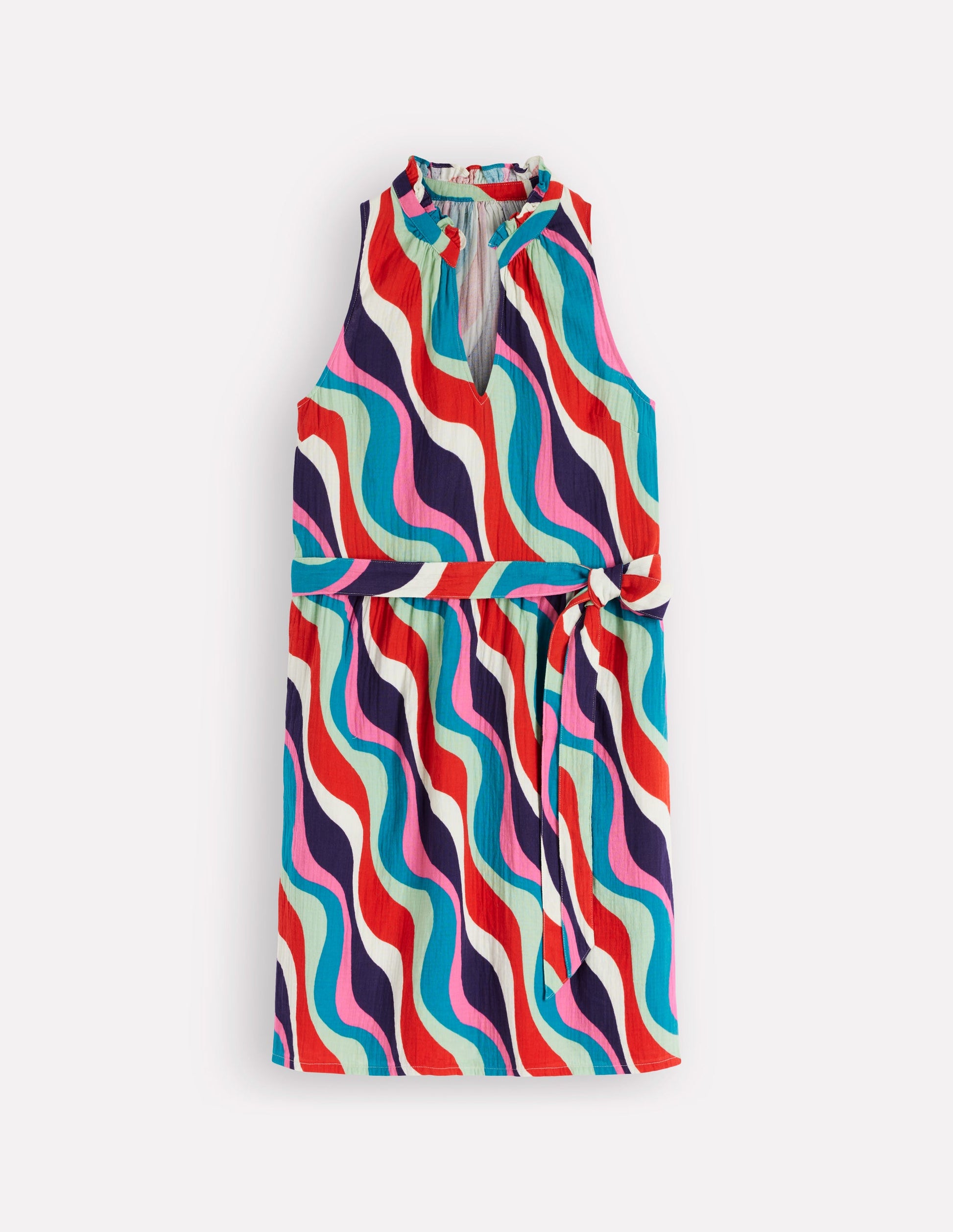 Viv Double Cloth Short Dress-Wiggle Print-6