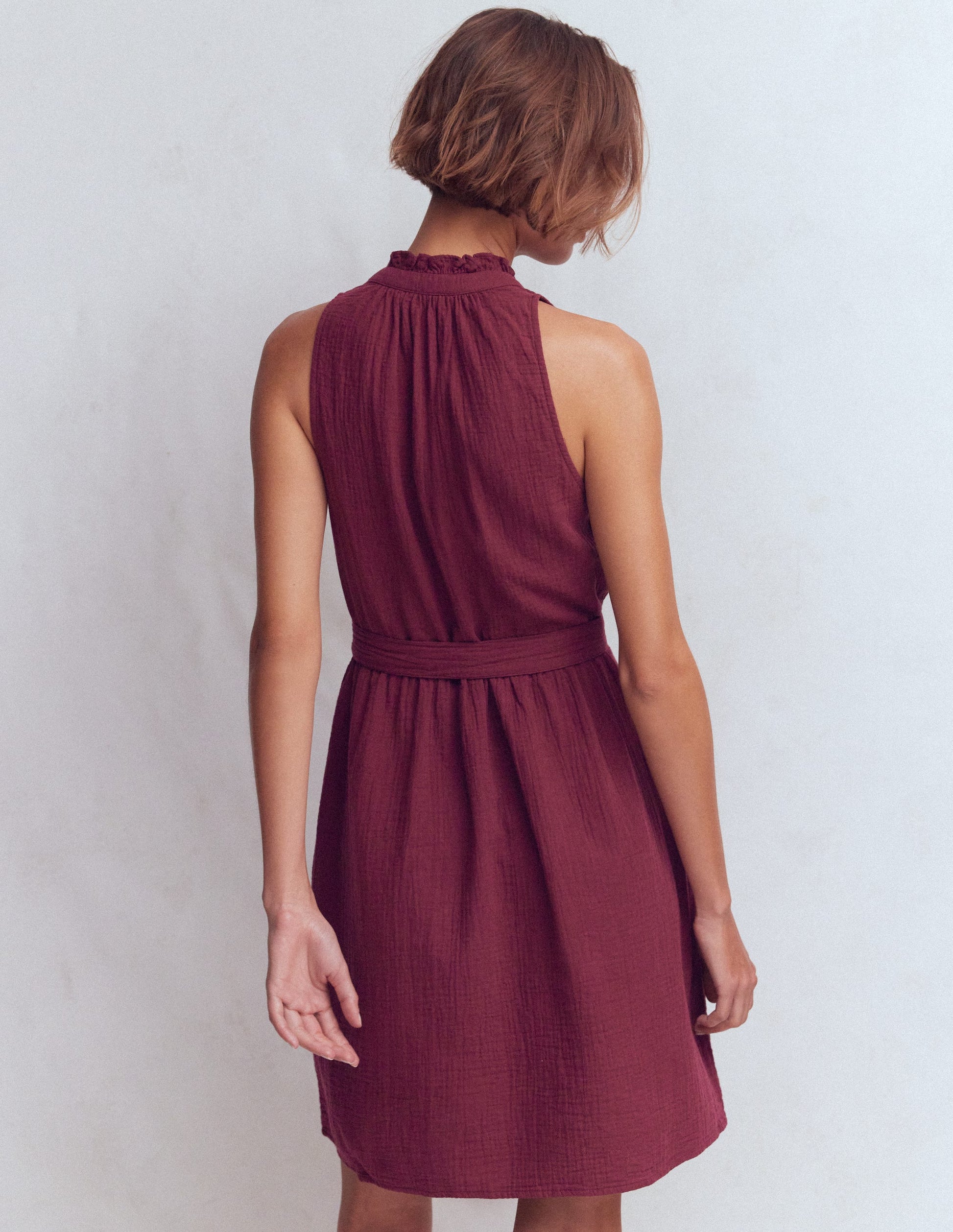 Viv Double Cloth Short Dress-Deep Wisteria-3