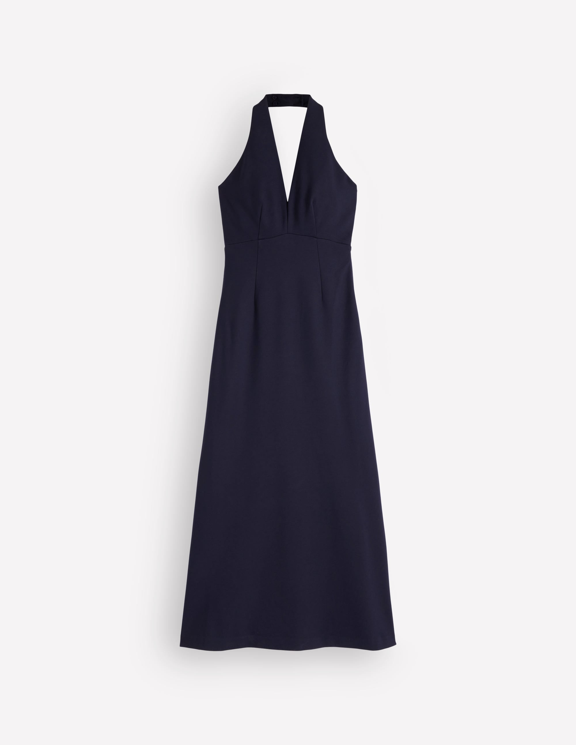 Halter Neck Empire Maxi Dress-Navy - Image 7