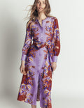 Blouson Sleeve Occasion Dress-Multi Super Bloom