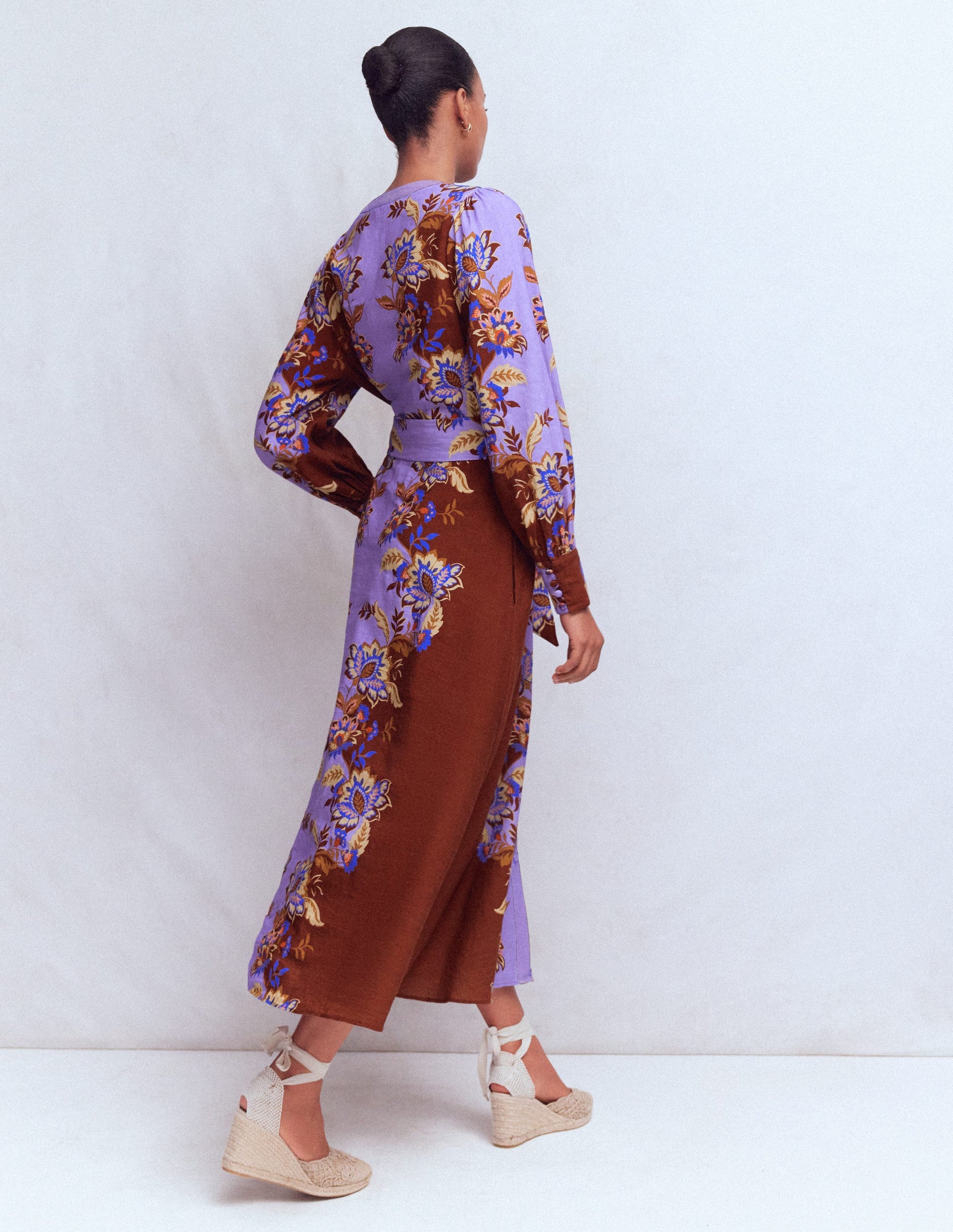 Blouson Sleeve Occasion Dress-Multi Super Bloom-4