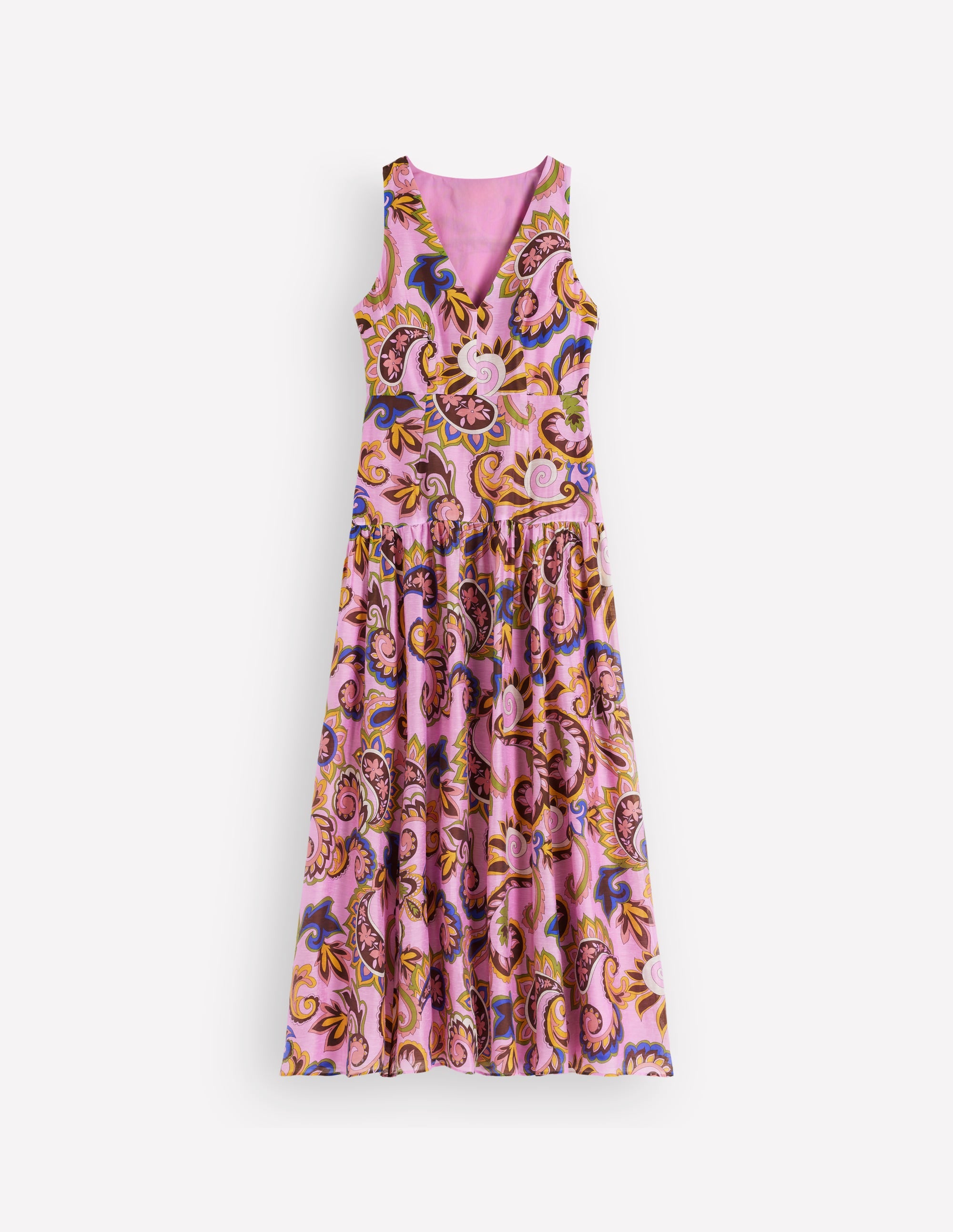 Drop Waist Sleeveless Dress-Multi, Paisley Frenzy - Image 6
