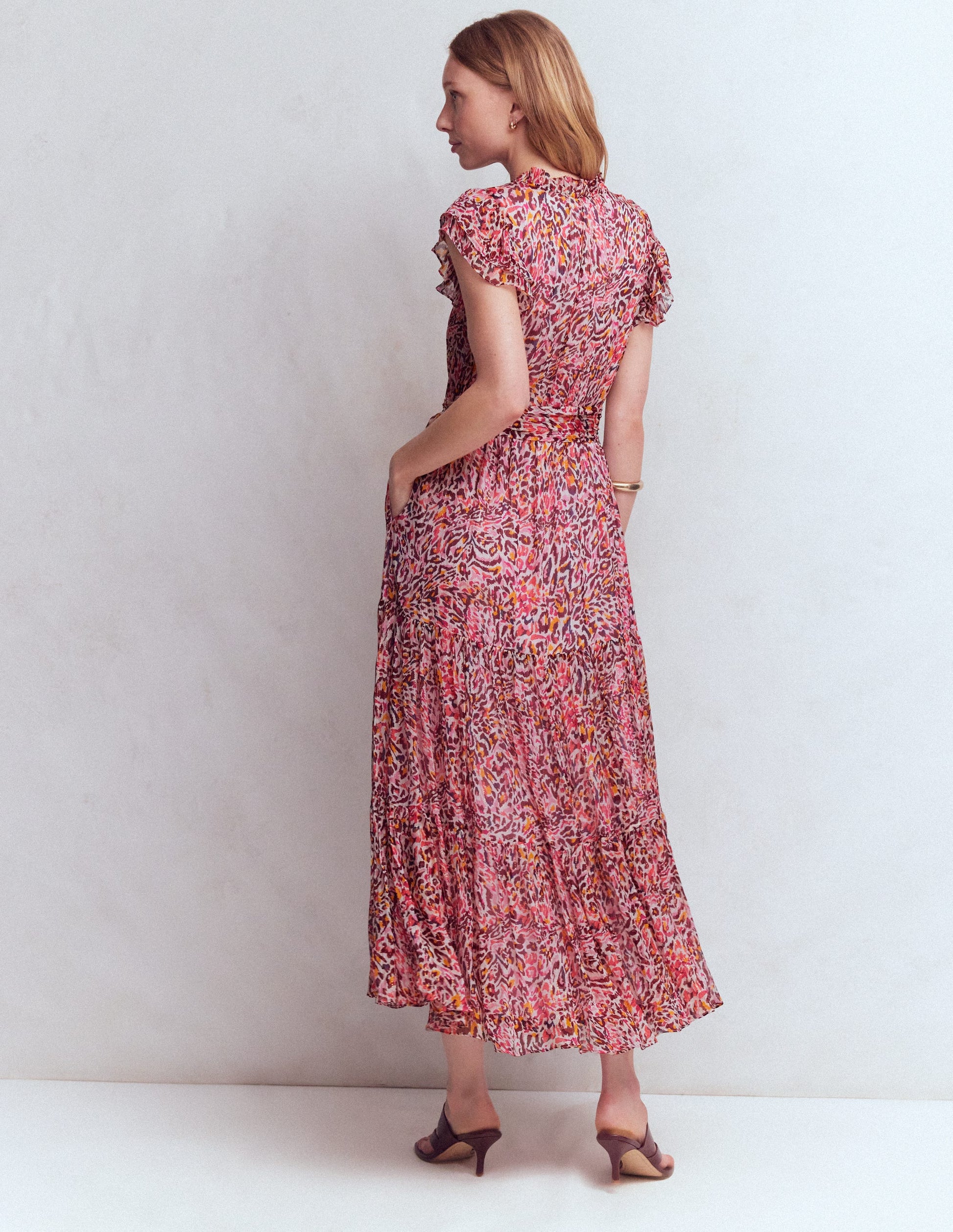 High Neck Sleeveless Dress-Multi Leopard Flow-5