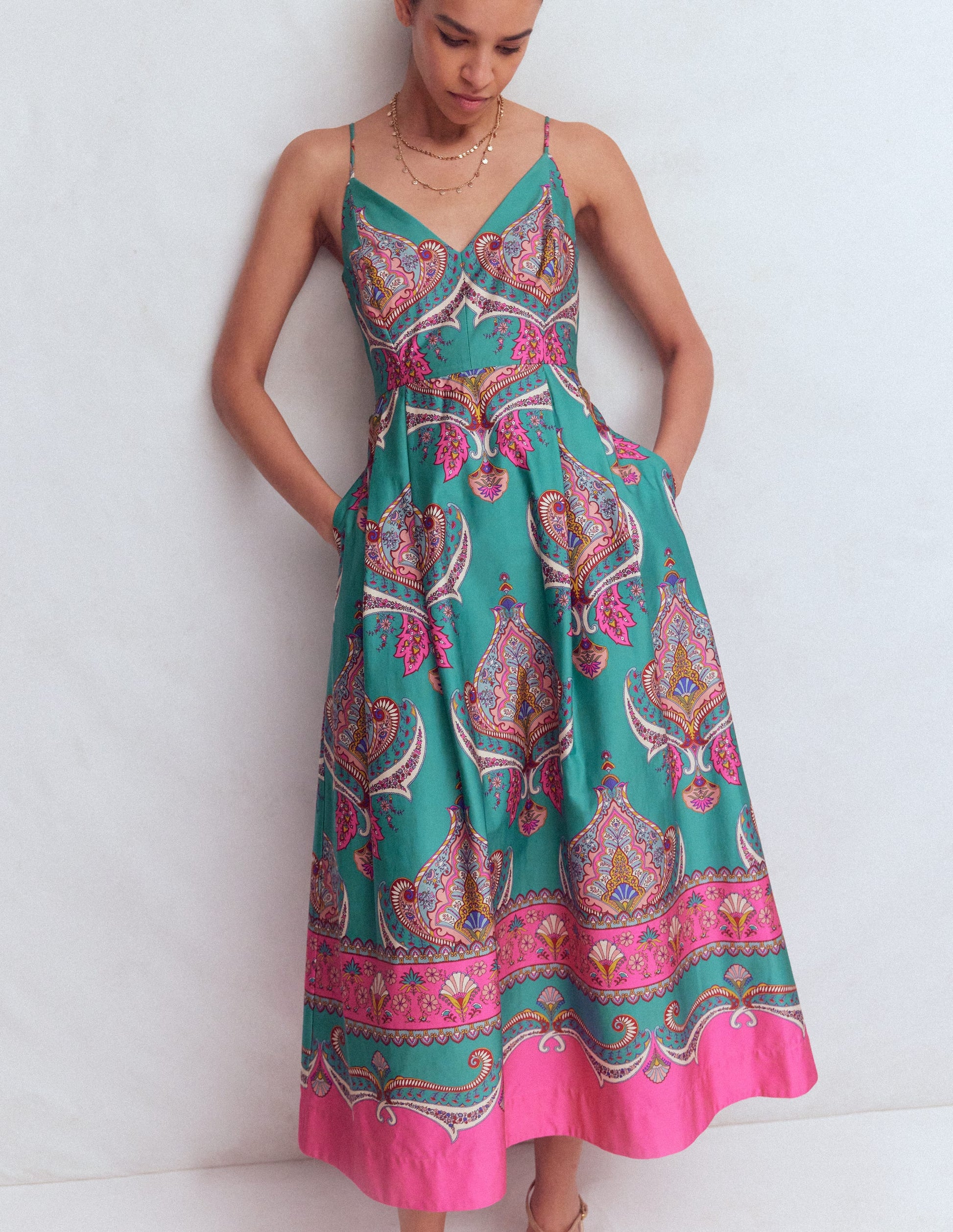 sachin and babi light blue dress Plus Size Empire Waist A-Line V-Neck Evening Dress with Long Lantern  Sleeves main image 1