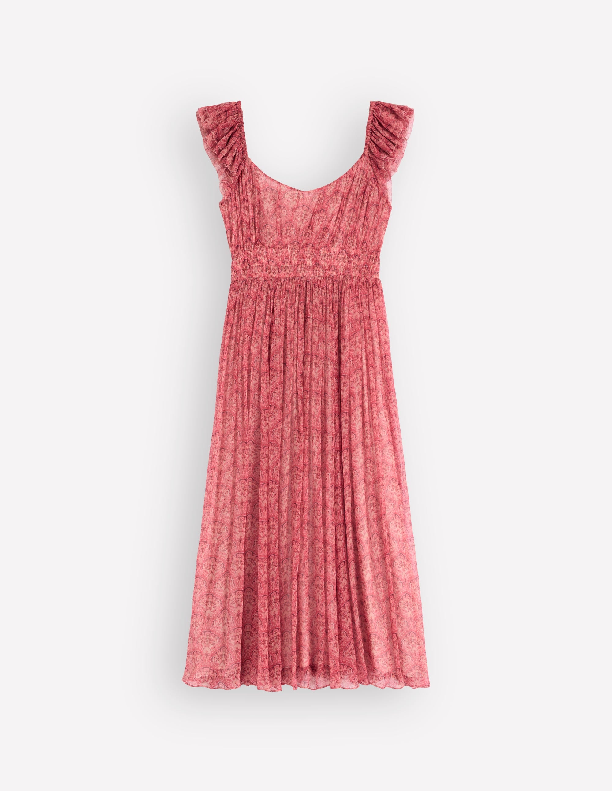Crinkle Chiffon Maxi Dress-Pink Paradise Gardens - Image 8