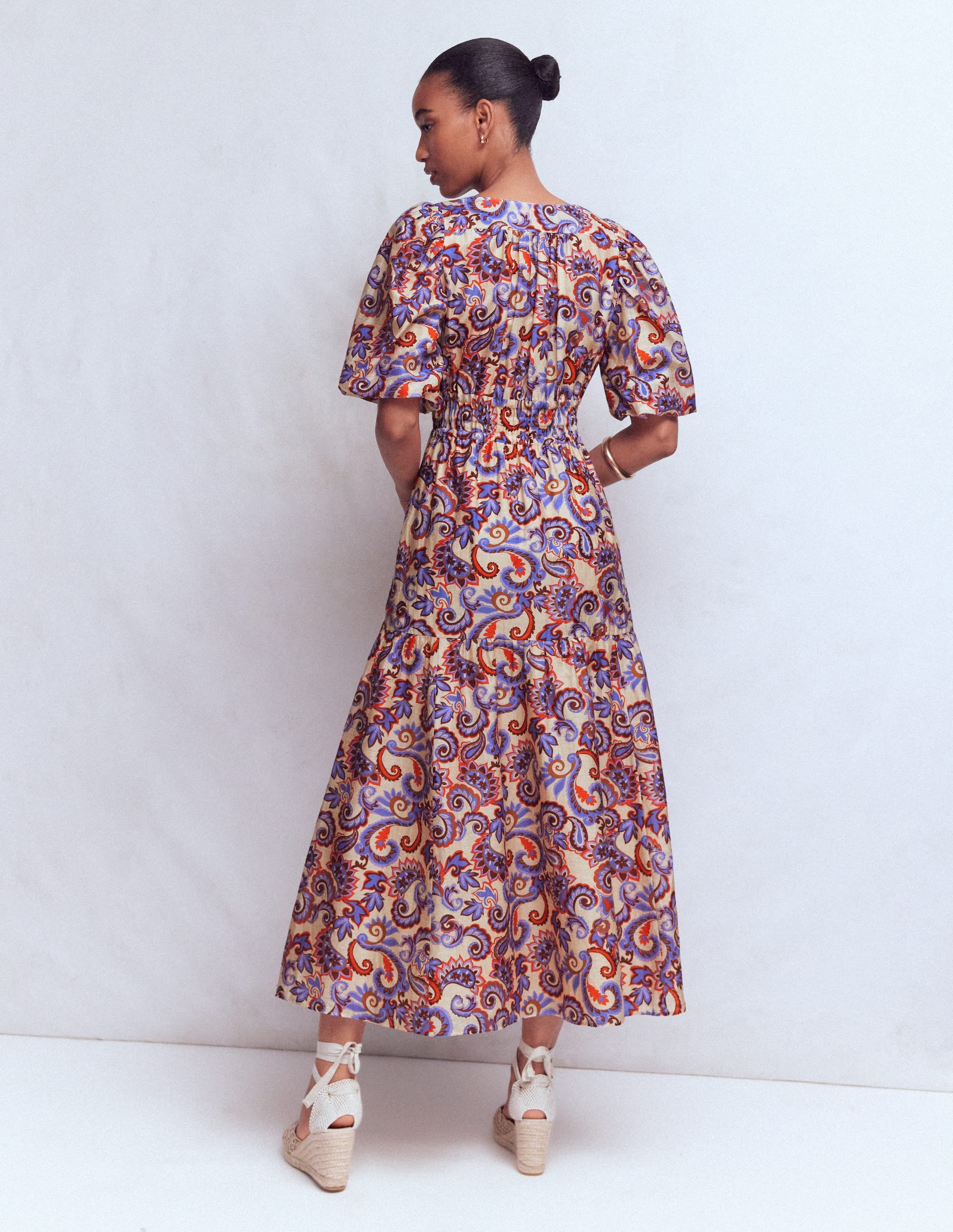 Irene Occasion Dress-Almond Milk, Paisley Frenzy - Image 4
