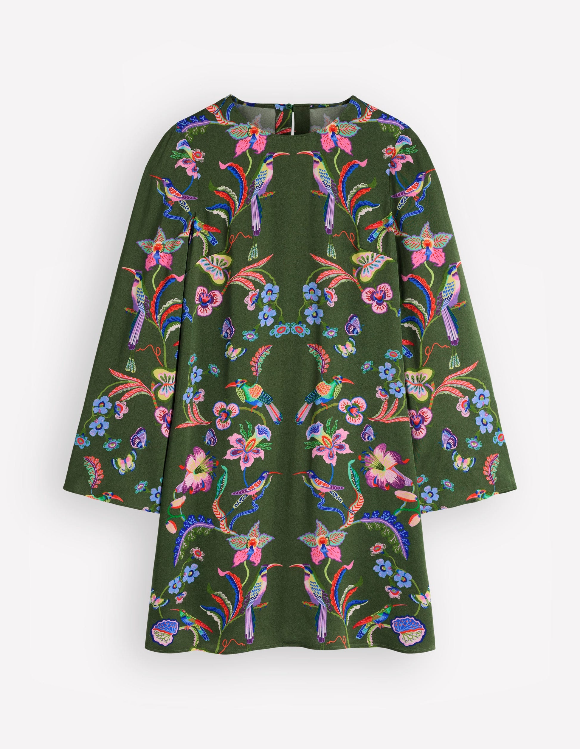 Flared Sleeve Shift Dress-Multi, Orchid Canopy-7