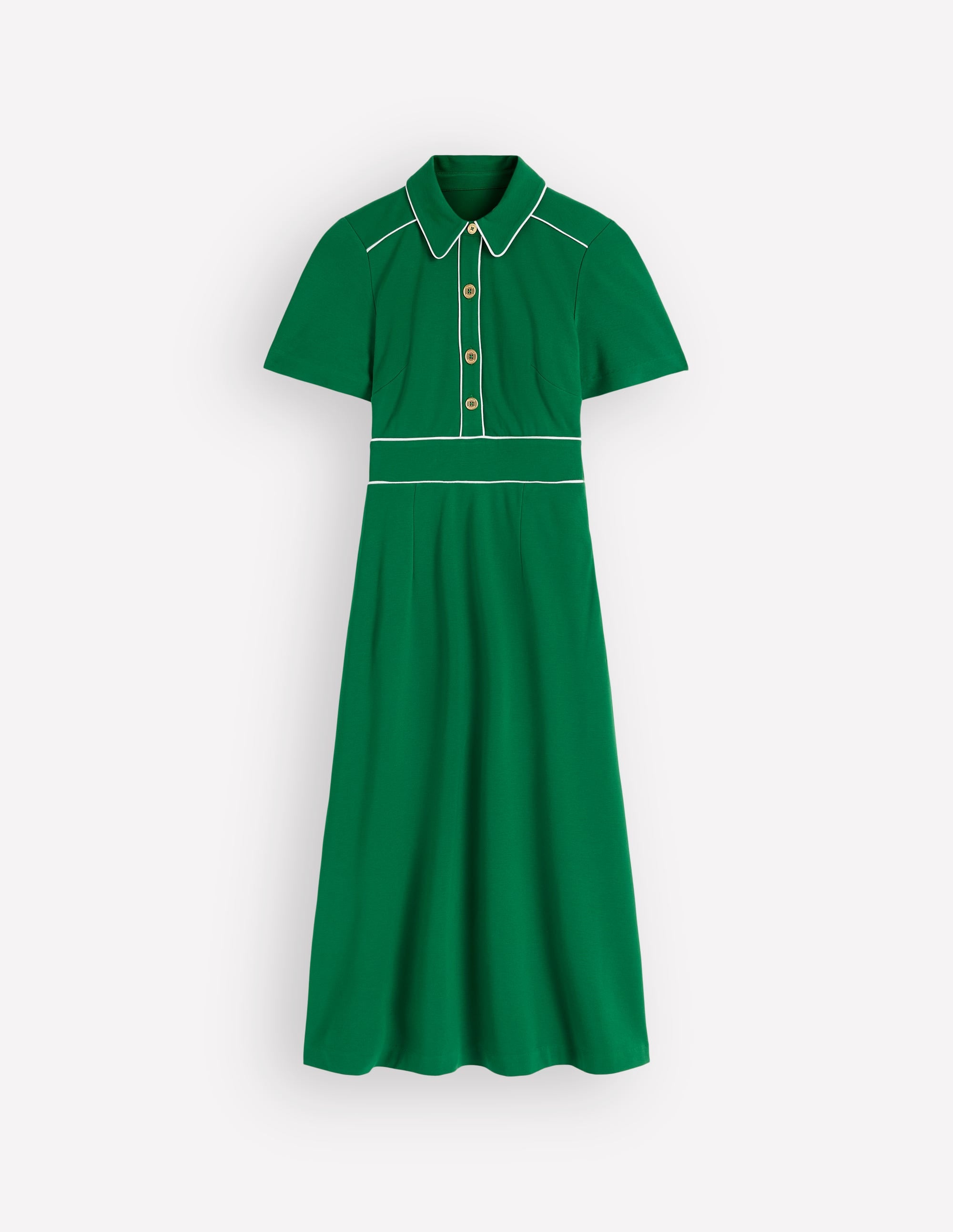Etta Piping Trim Ponte Dress-Fresh Green - Image 6