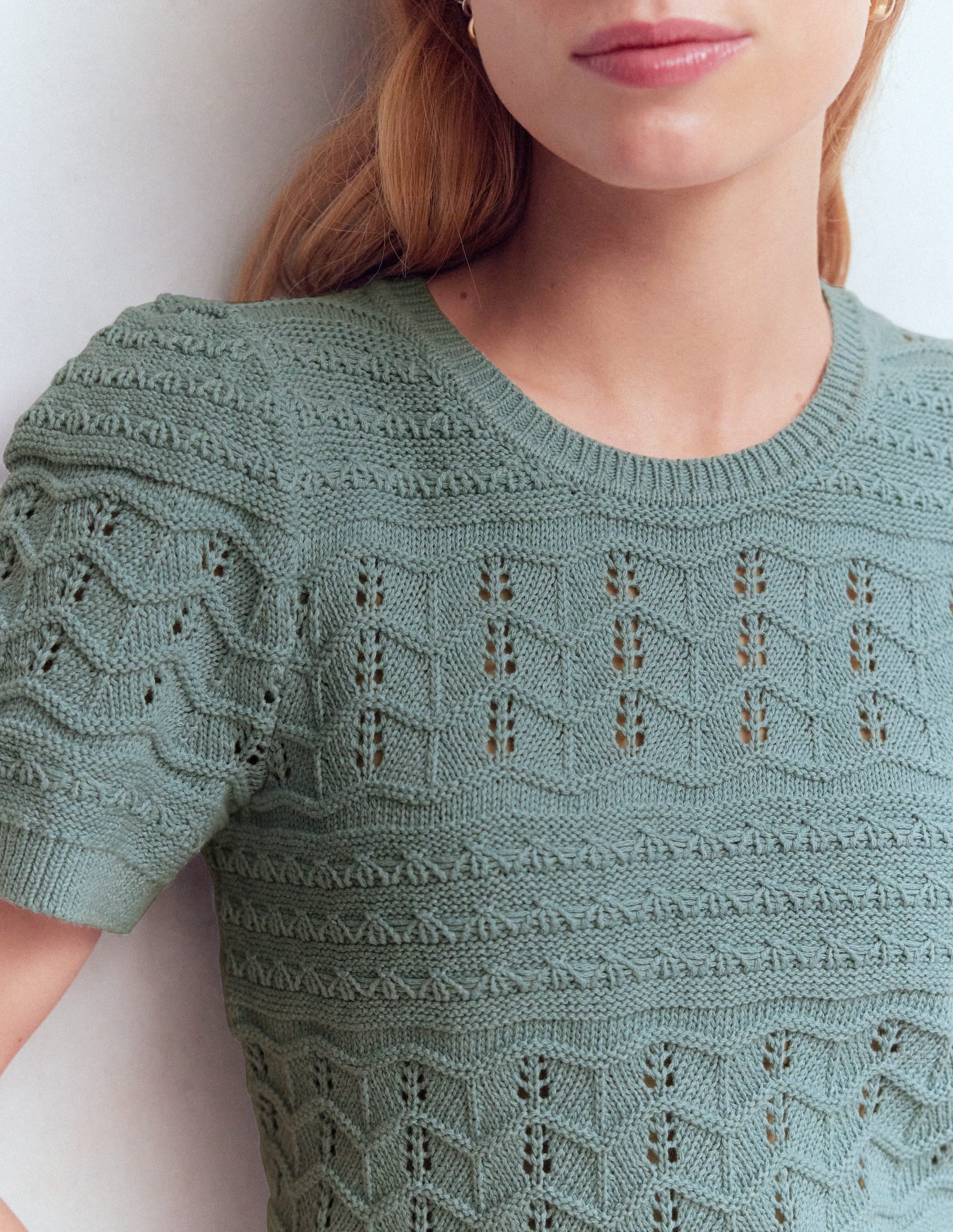 Monica Knitted T-Shirt-Blue - Image 2