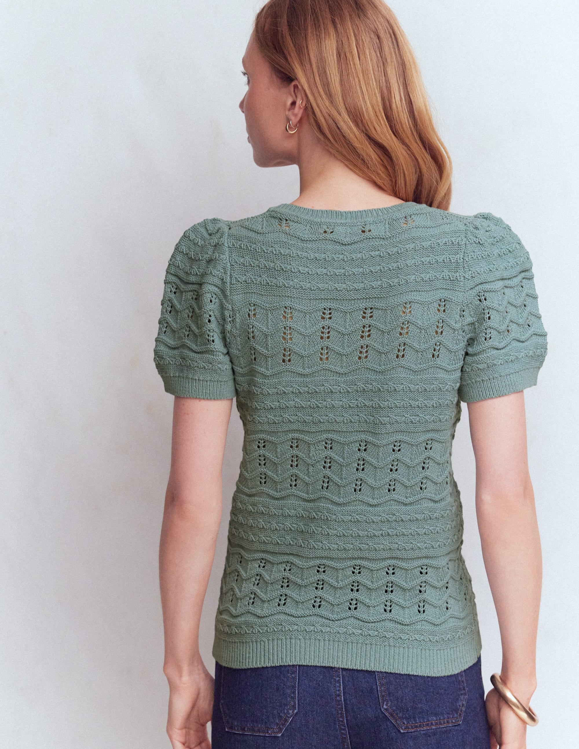 Monica Knitted T-Shirt-Blue - Image 3
