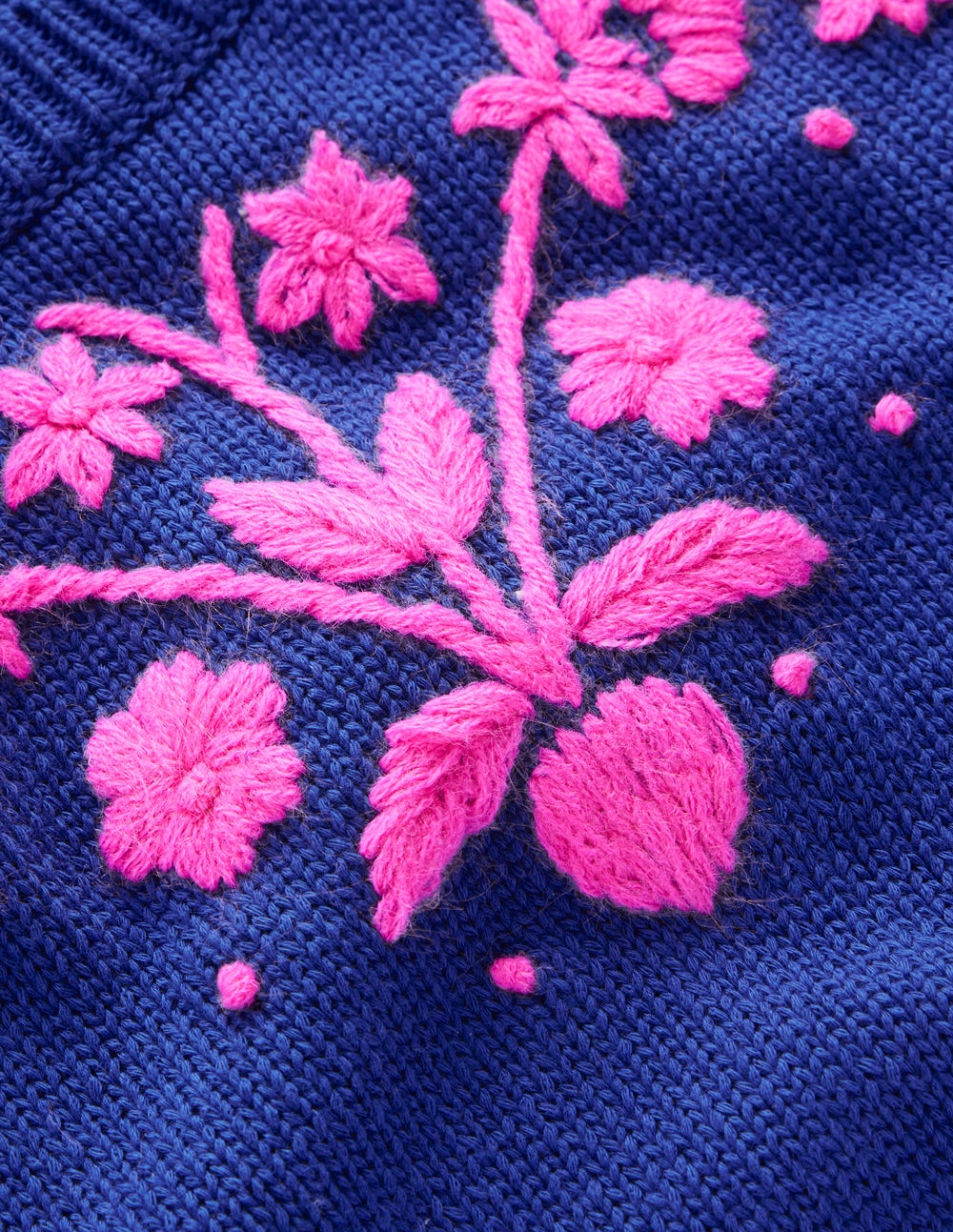 Monica Knitted T-Shirt-Blue Embroidery-6