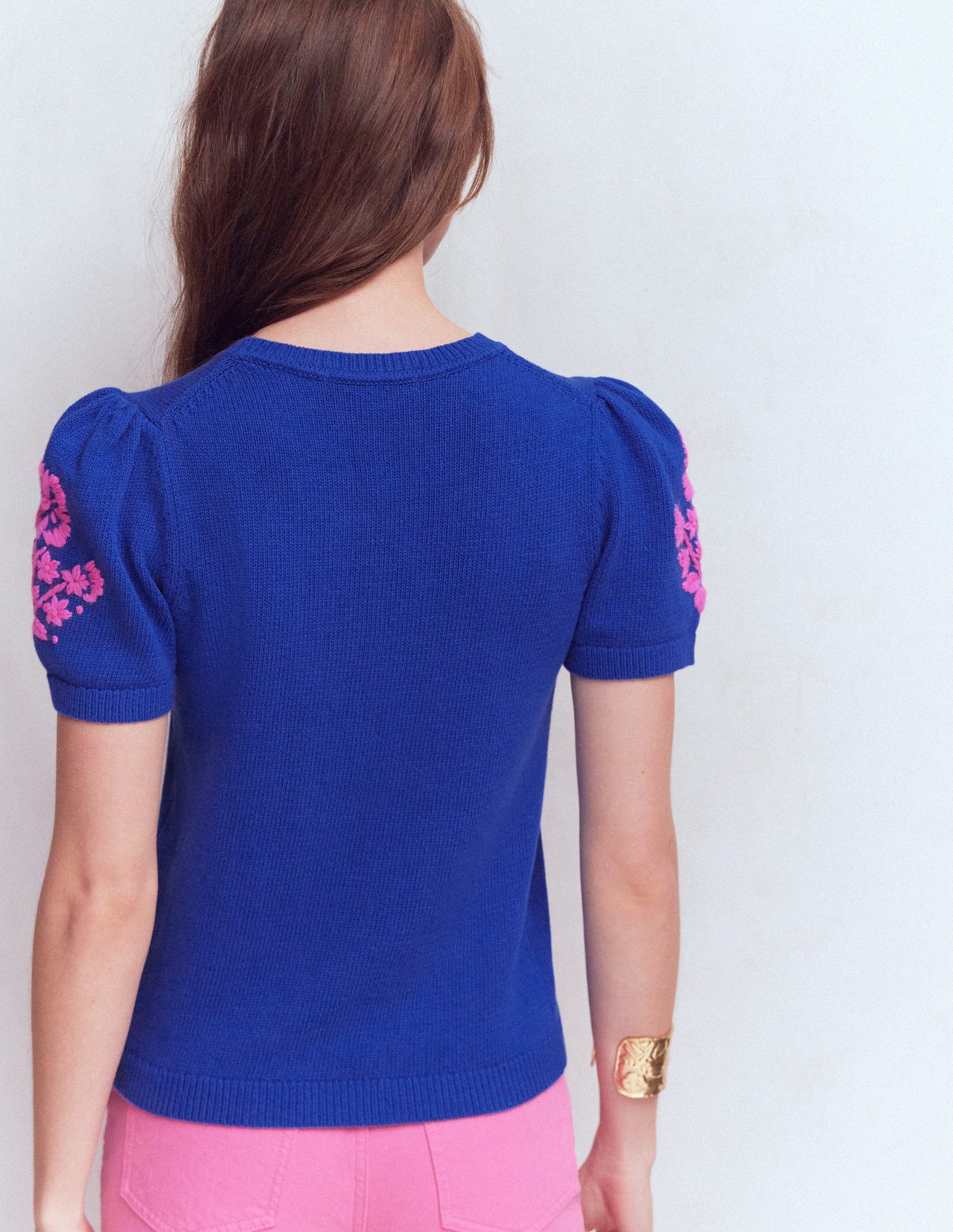Monica Knitted T-Shirt-Blue Embroidery-3