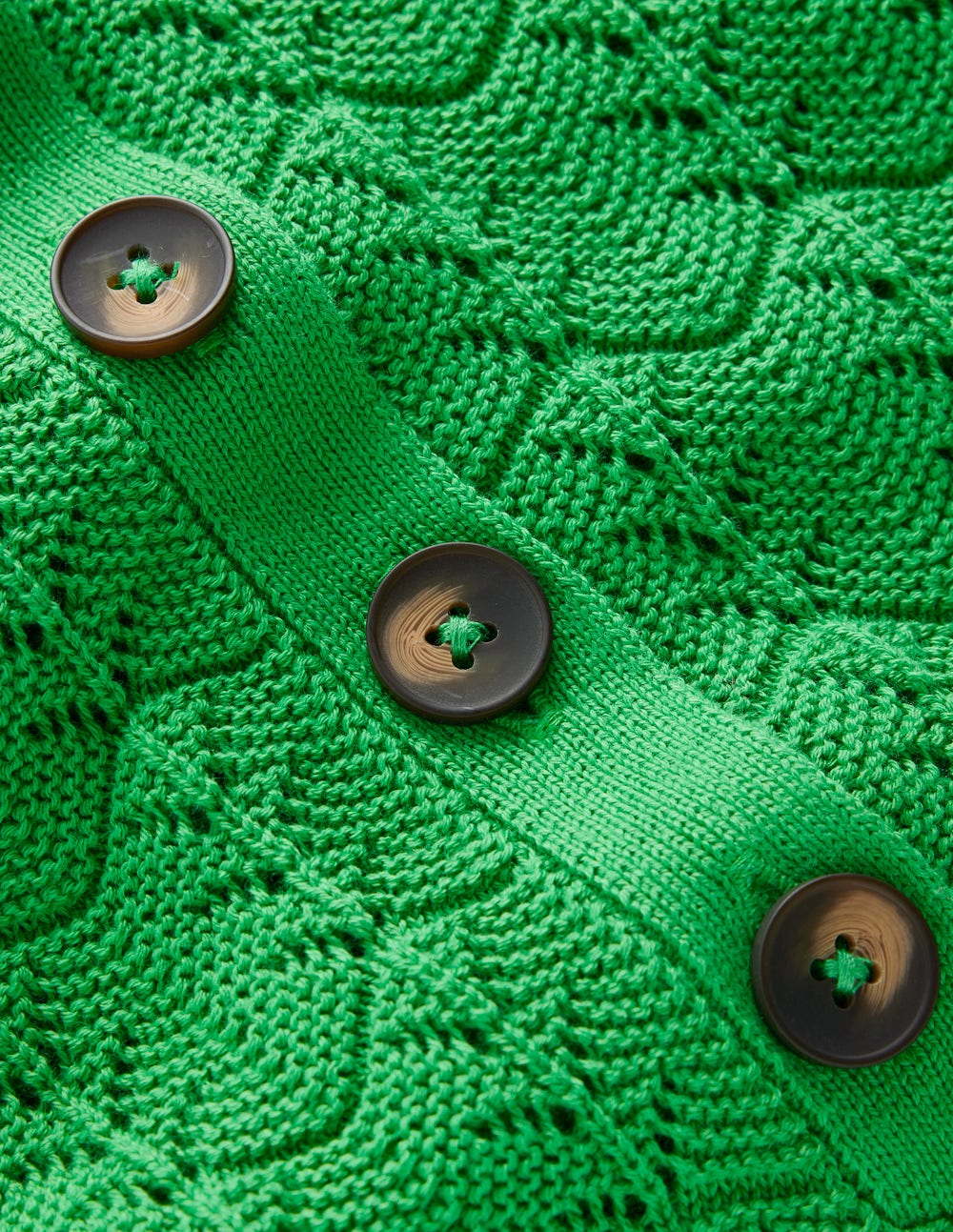 Pointelle Henley T-shirt-Online Lime - Image 8