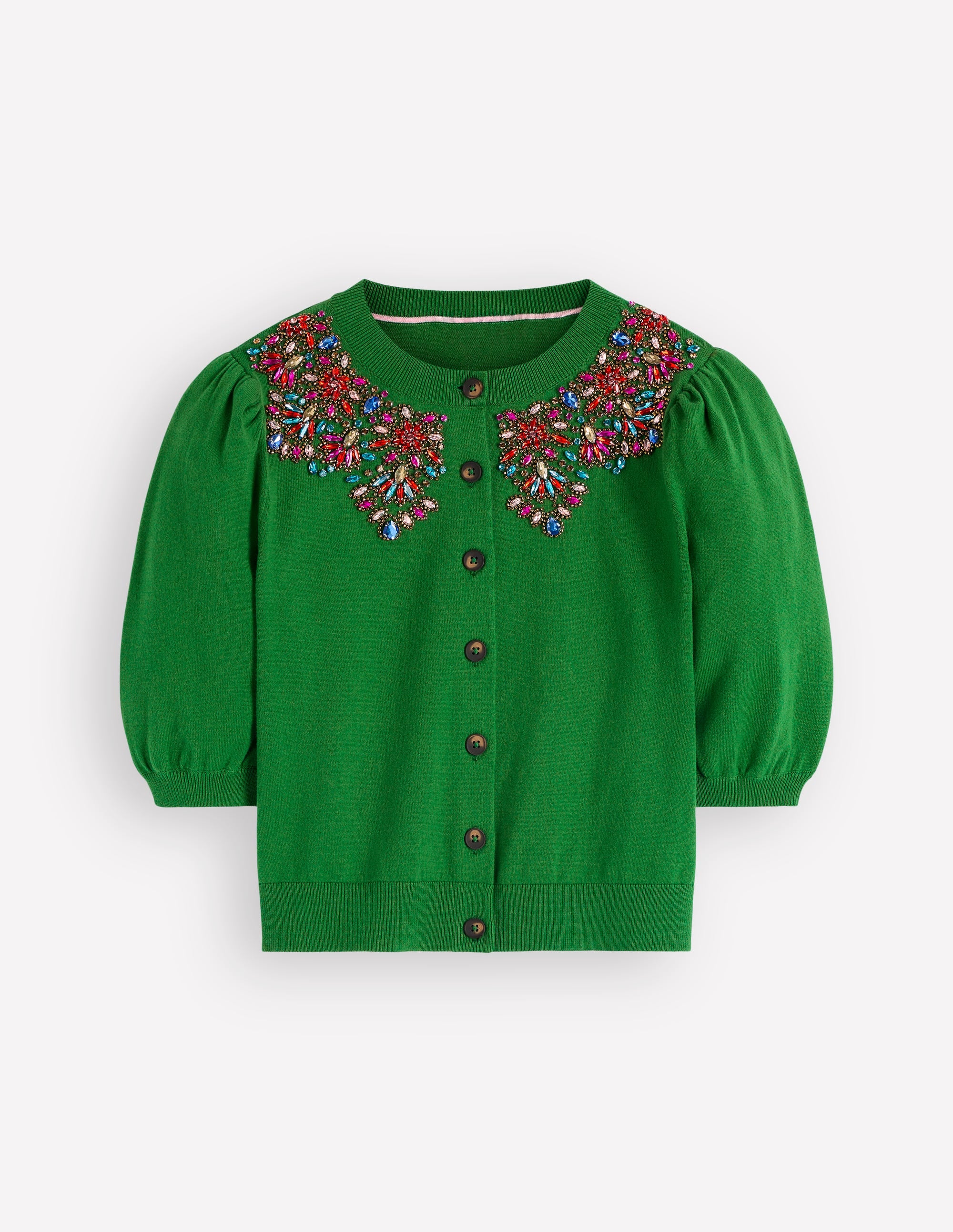 Nadia Embellished Cardigan-Green - Image 5